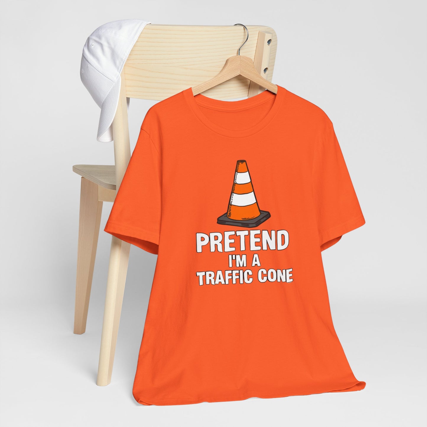 Funny Halloween Traffic Cone Shirt, Pretend Im a Traffic Cone Halloween Costume Gift