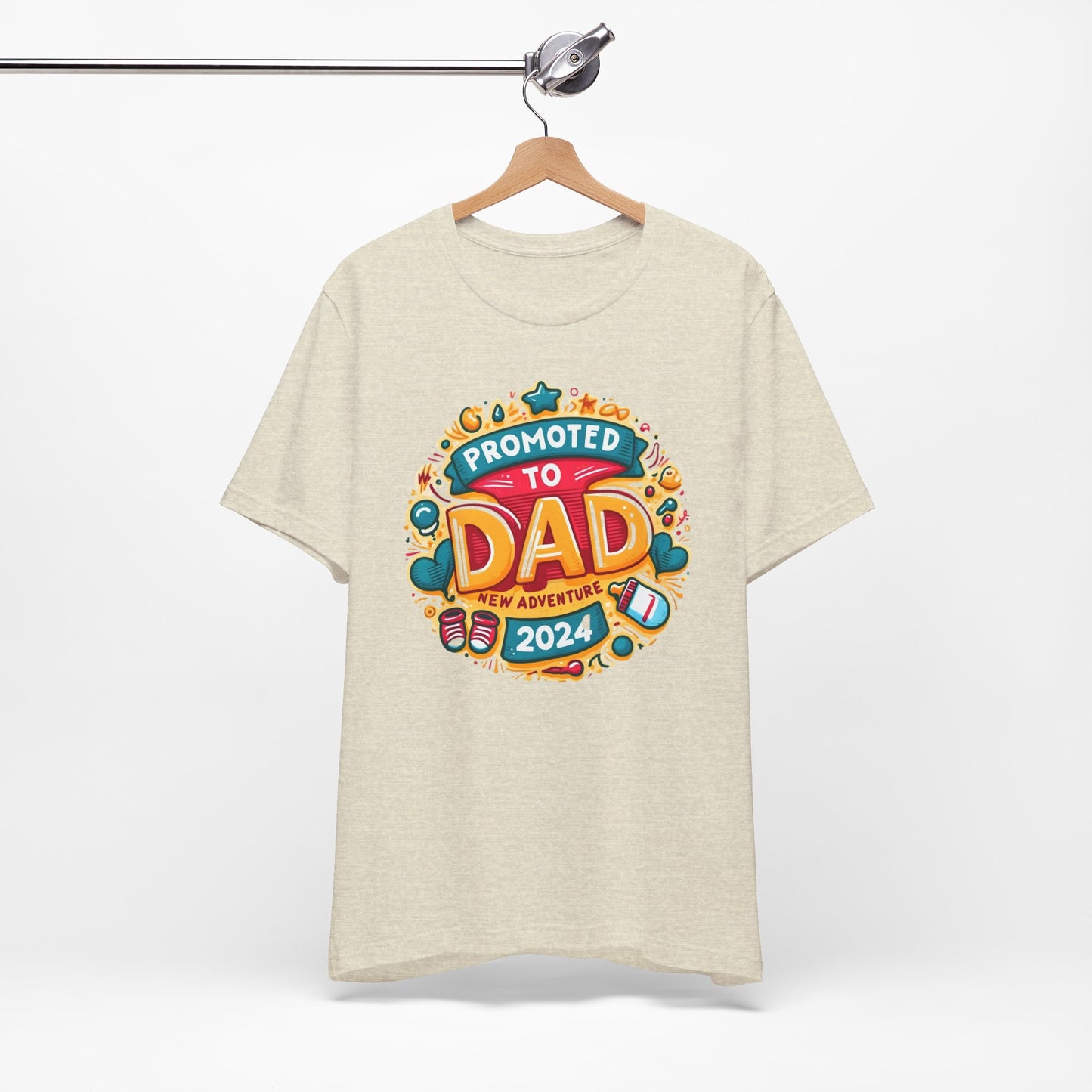 Promoted to Dad 2024 T-Shirt | Celebrate Fatherhood with Style