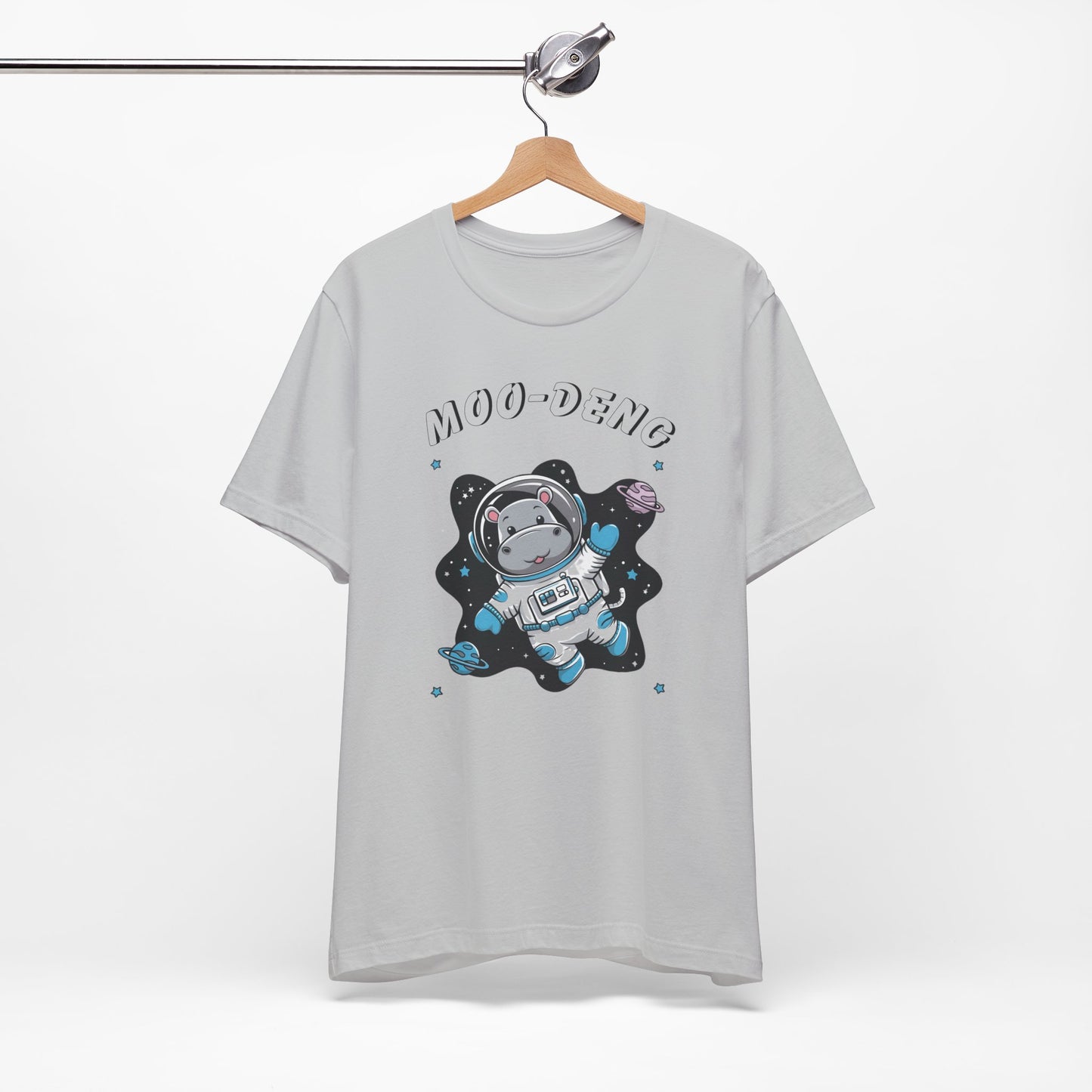 Moo Deng Baby Hippo Astronaut T-Shirt, Gift for Her Quirky Animal Lovers