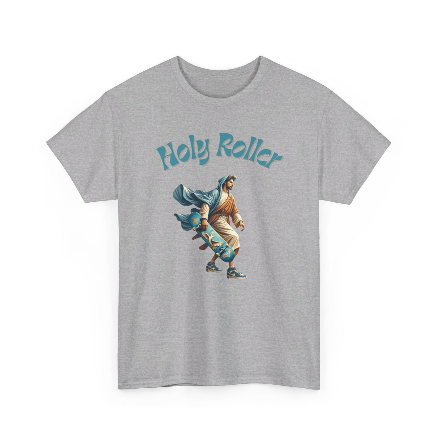 Holy Roller Skateboarding Jesus T-Shirt - Divine Streetwear, Faith-Inspired Skate Tee