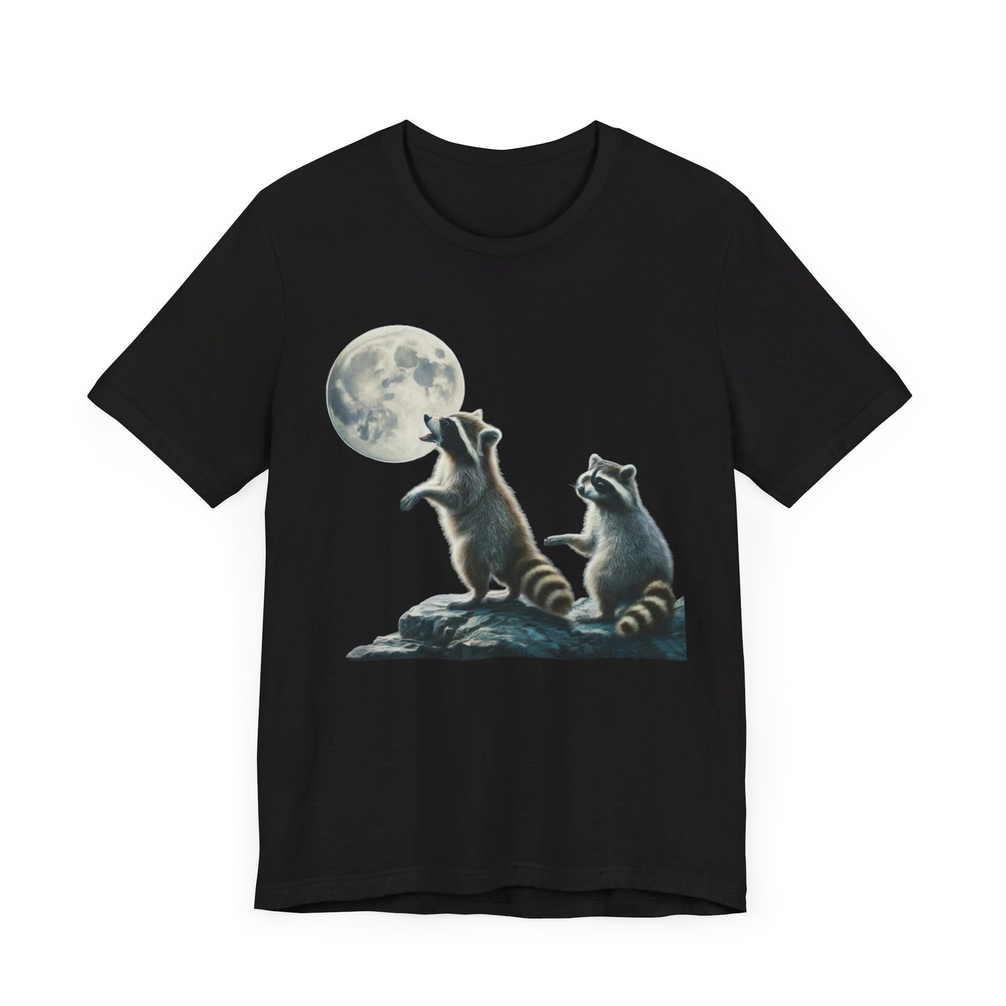 Moonlit Raccoons Tee, Nocturnal Charm