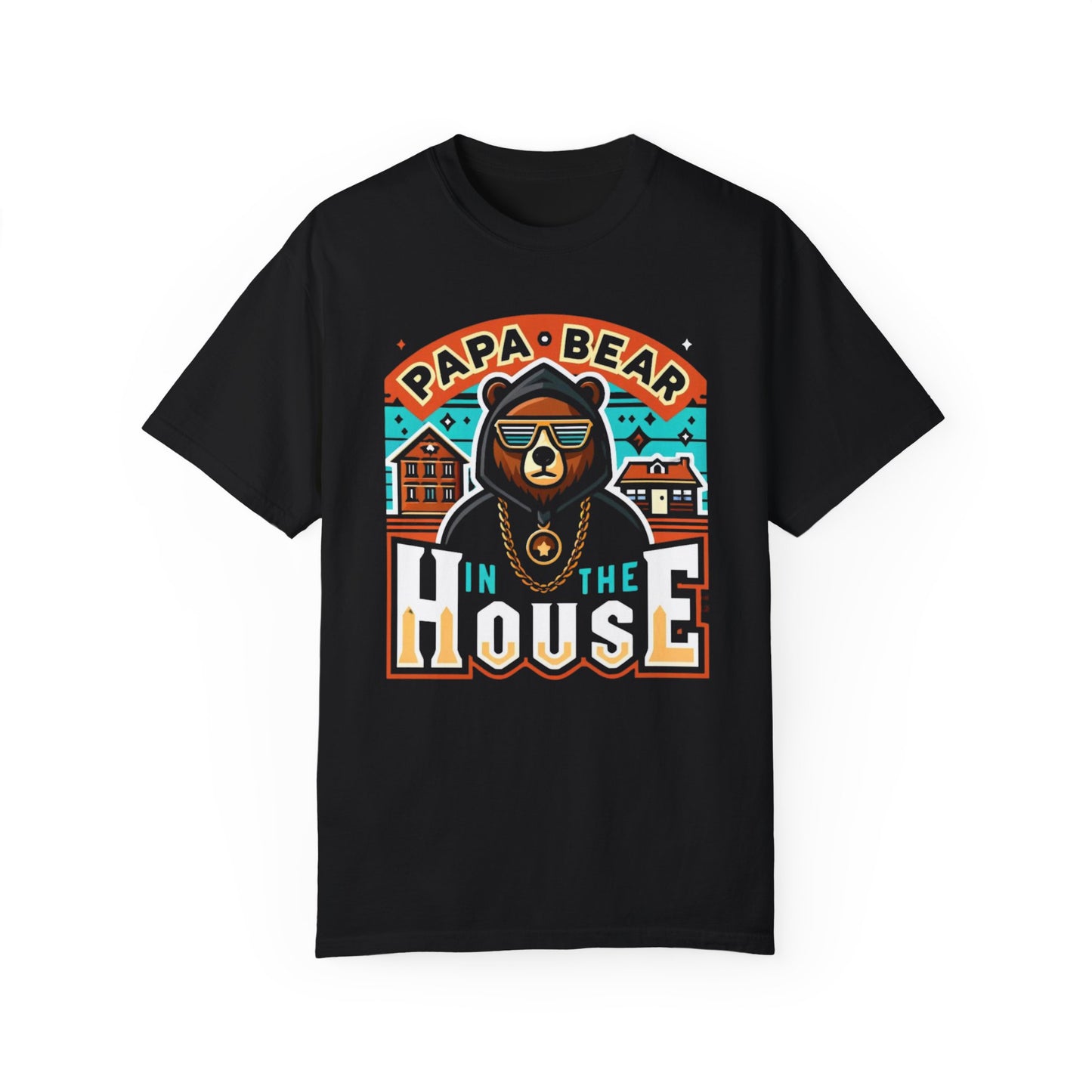 Papa Bear in the House graphic tee - fun and unique Father's Day gift