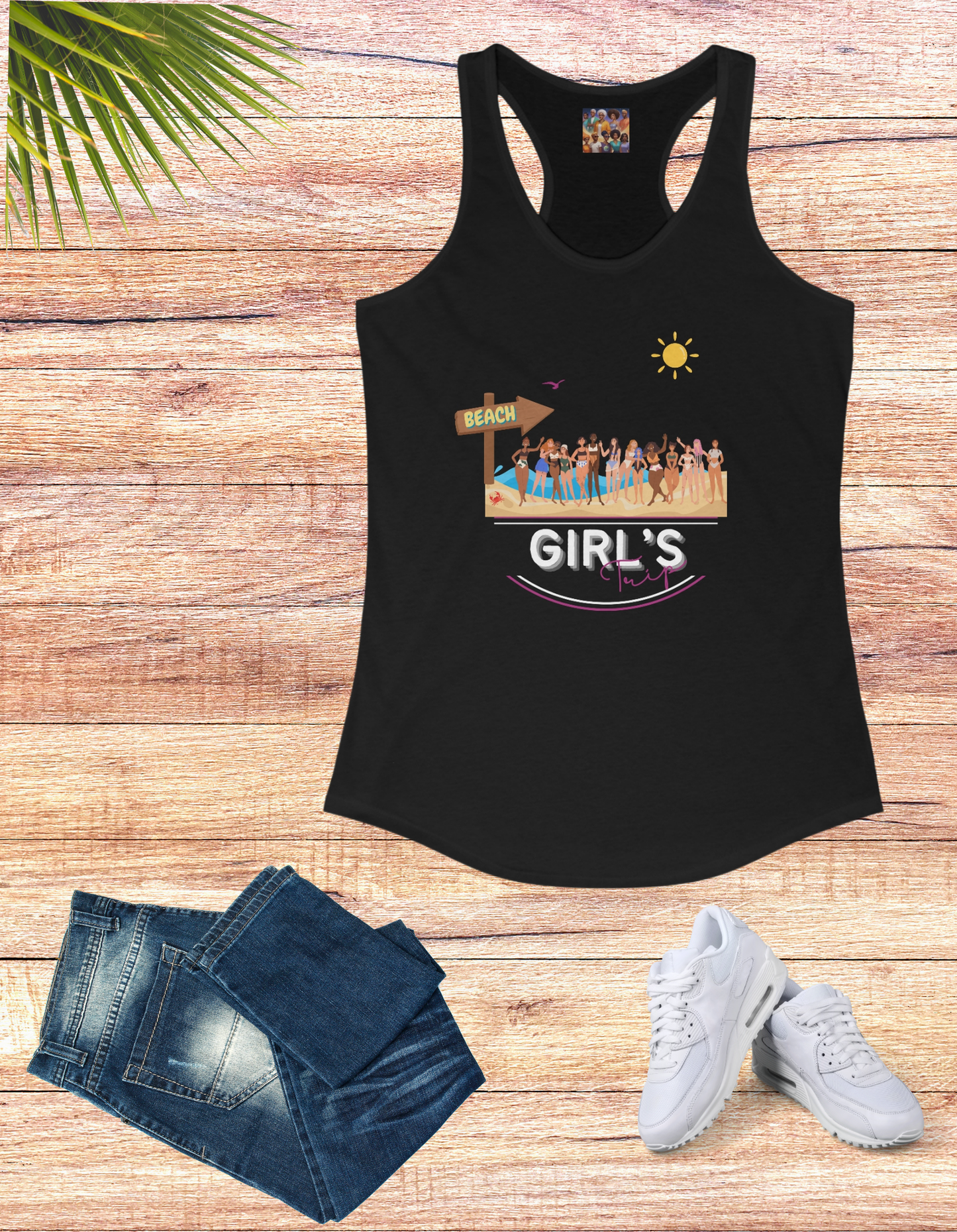 Sandy Soiree: Ultimate Girls' Trip Beach Tank!