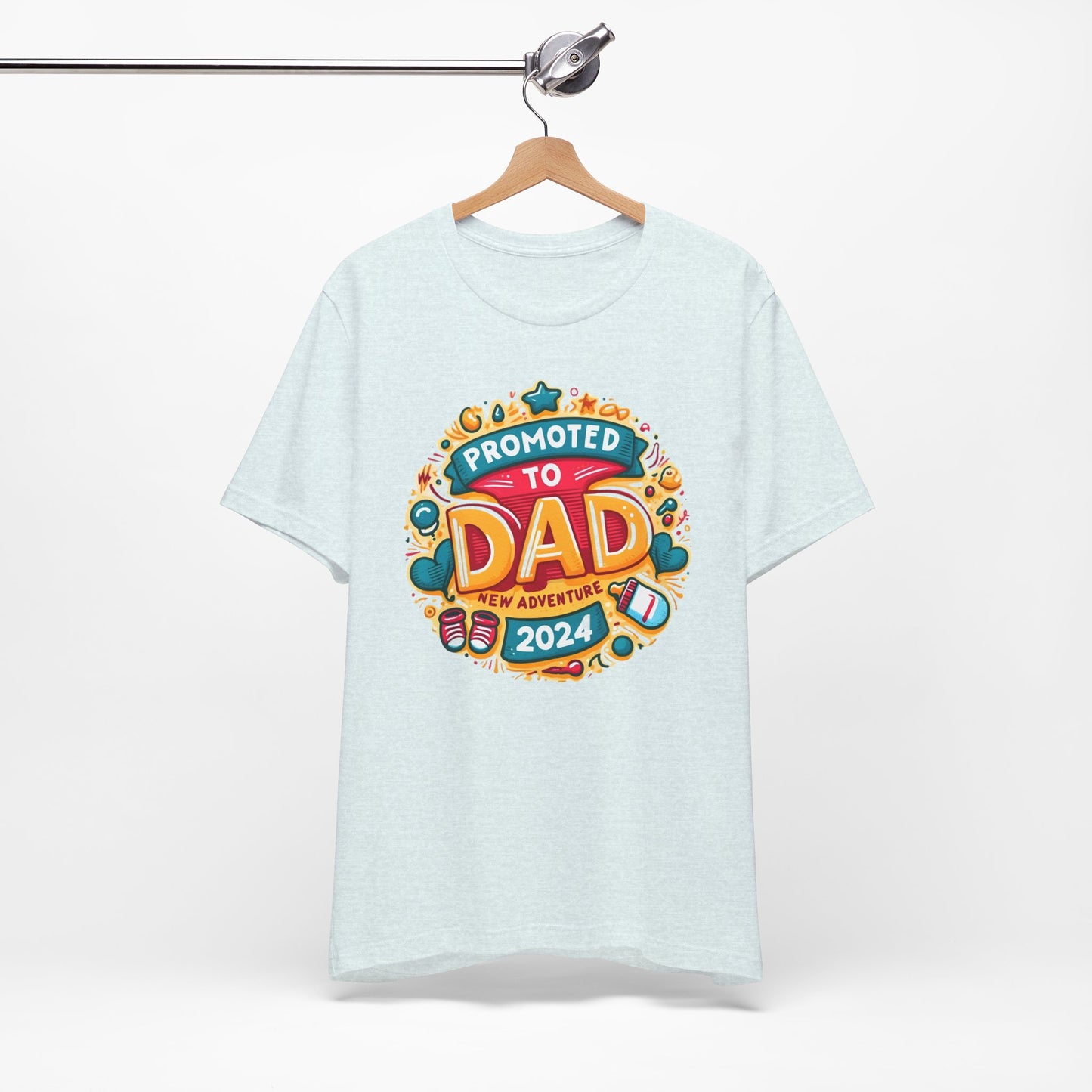 Promoted to Dad 2024 T-Shirt | Celebrate Fatherhood with Style