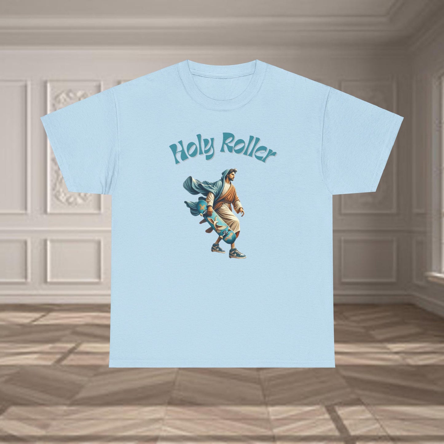 Holy Roller Skateboarding Jesus T-Shirt - Divine Streetwear, Faith-Inspired Skate Tee