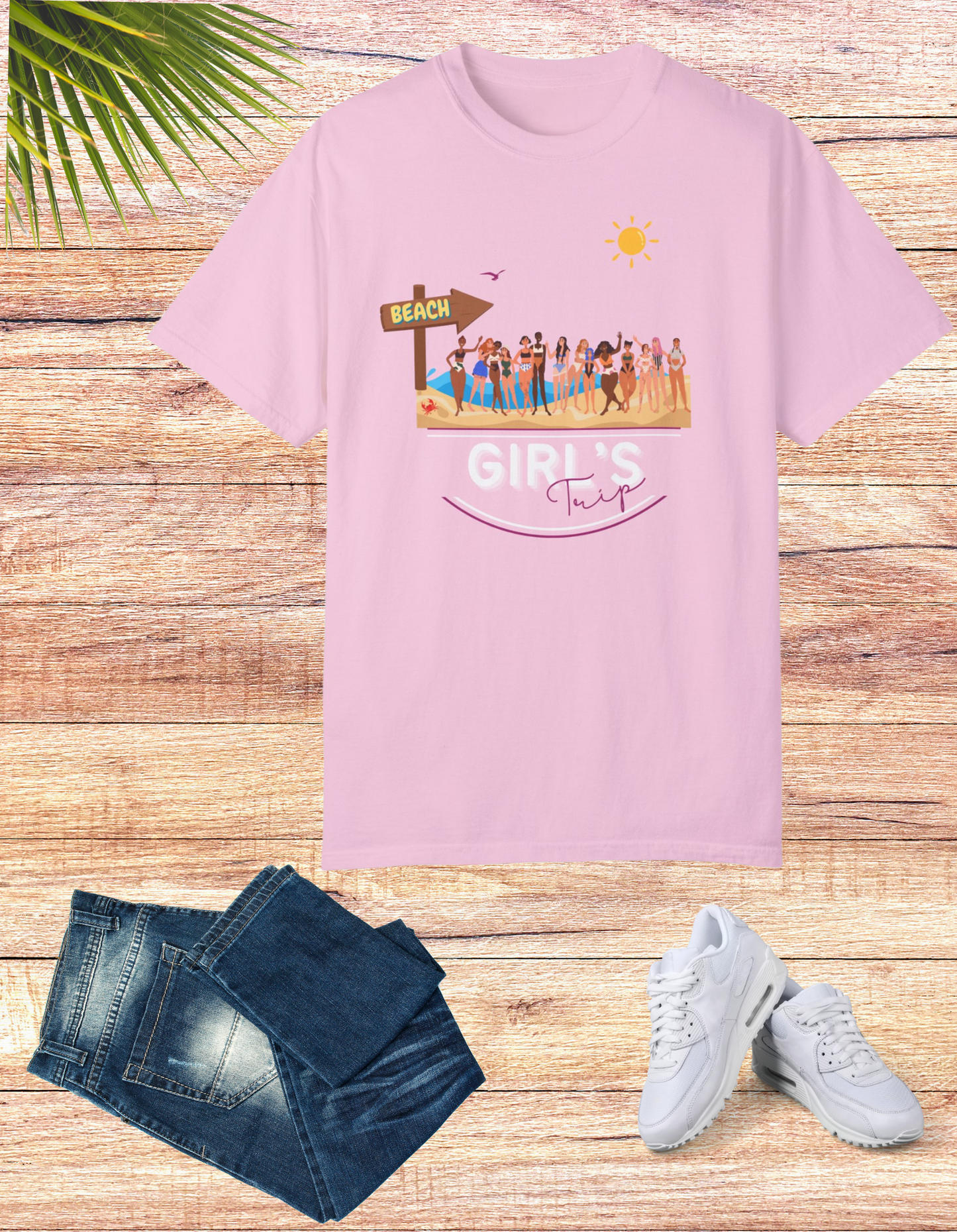 Sandy Soiree: Ultimate Girls' Trip Beach Tee!