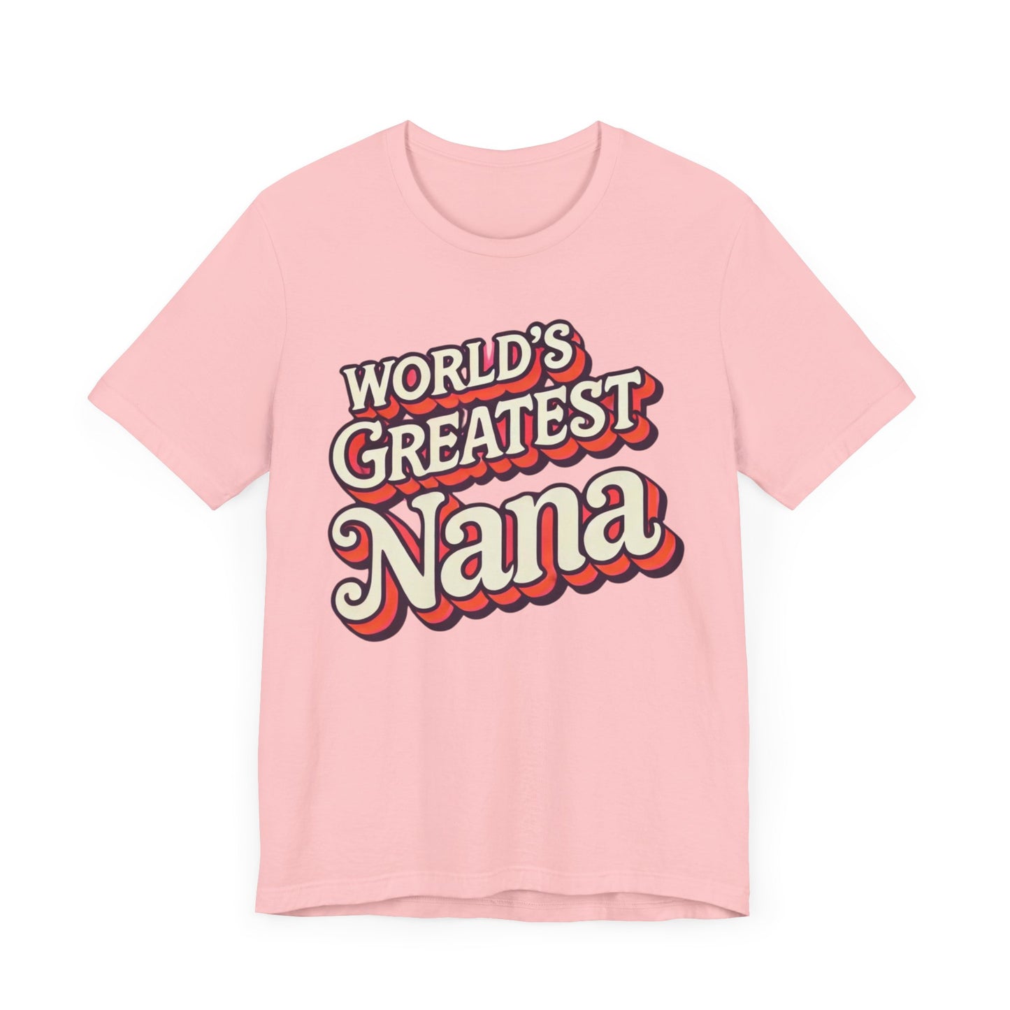 World's Greatest Nana t-shirt with colorful retro fonts, perfect for showing love and appreciation to your Nana.