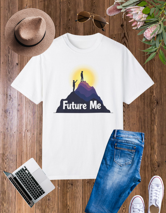 Future Me Motivational Unisex T-Shirt | Inspiring Mountain Design