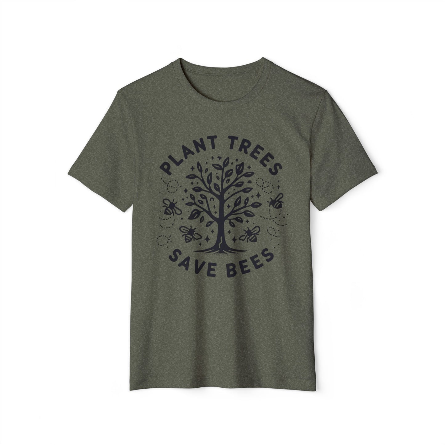 Plant Trees, Save Bees: Eco-Friendly 100% Organic Cotton Tee