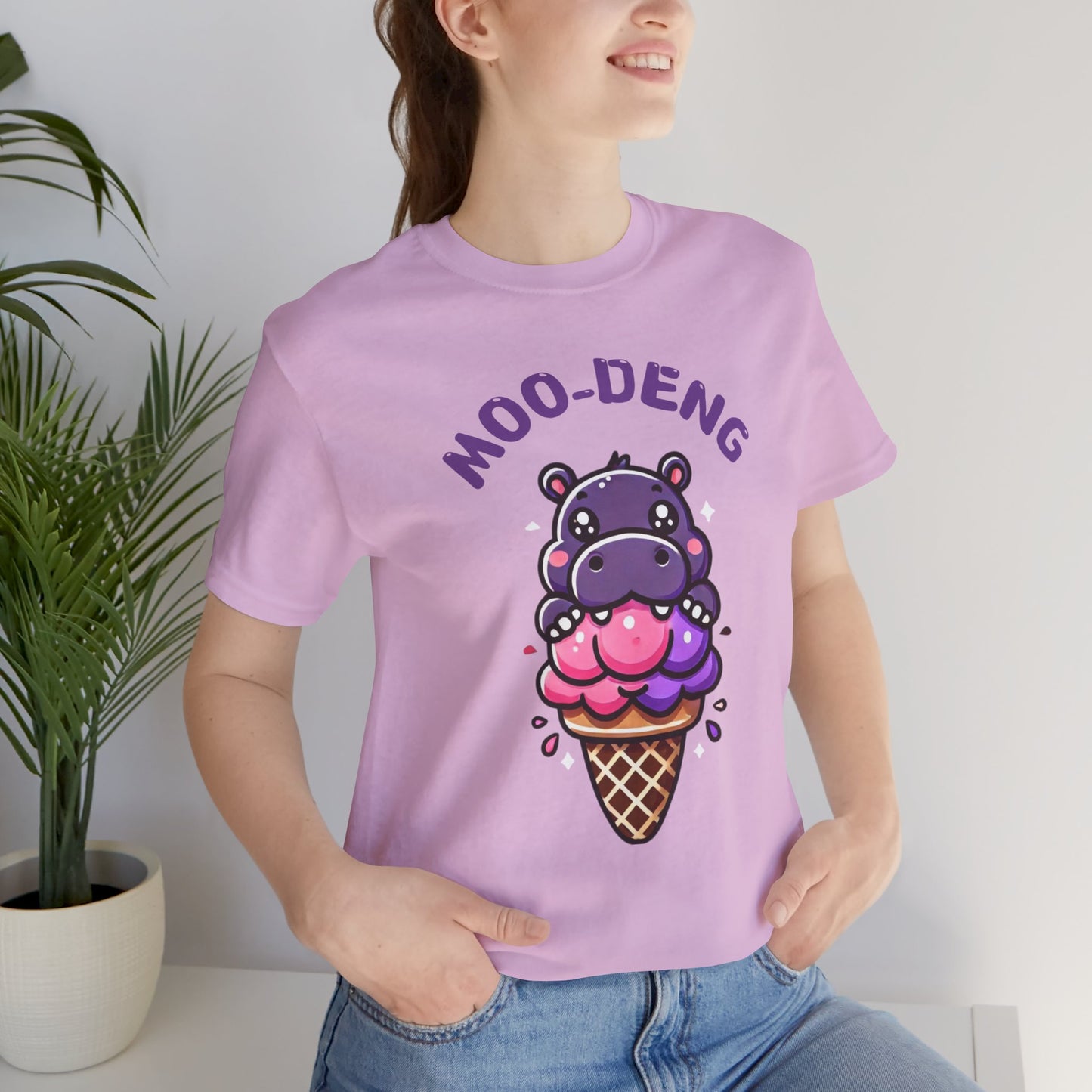 Moo-Deng Baby Hippo T-shirt, Quirky Animal Lover Gift for Her, Funny Hippo Tee