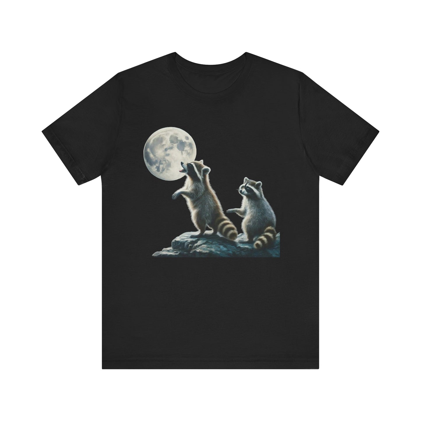 Moonlit Raccoons Tee, Nocturnal Charm