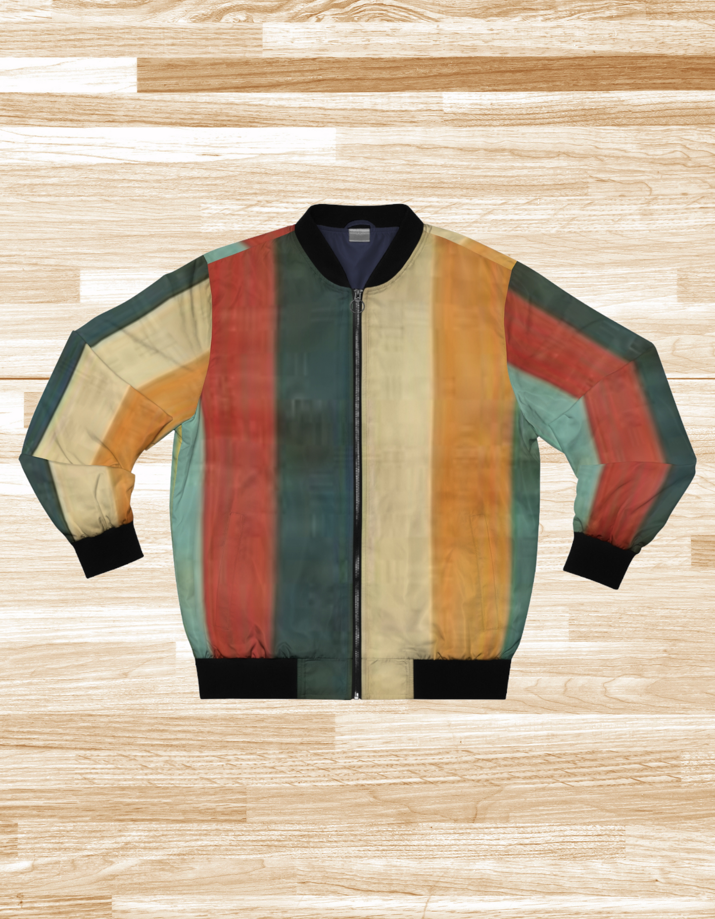 Retro Color Block Men’s Bomber Jacket - Stylish and Lightweight Outerwear