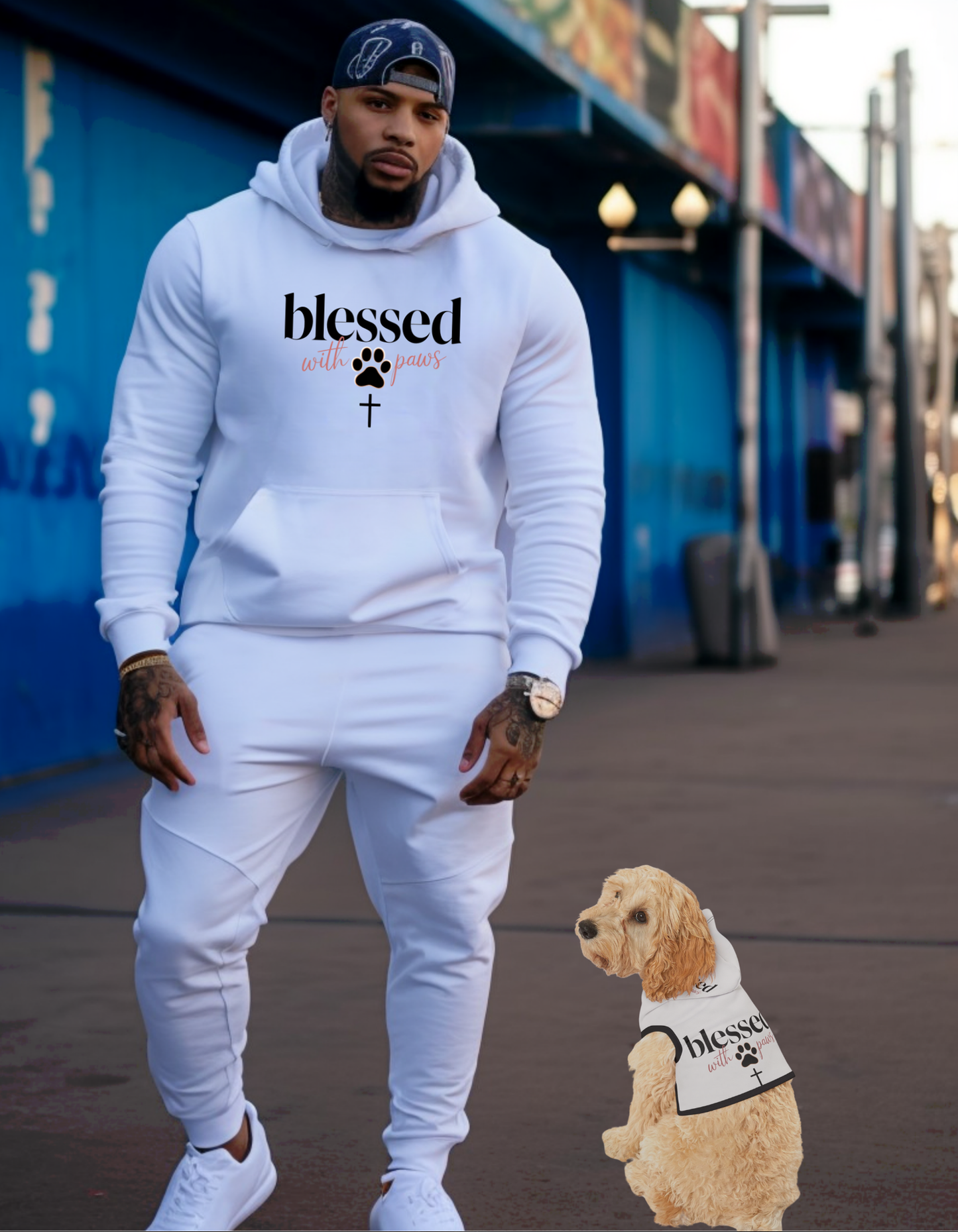 Blessed with Paws Hoodie: Perfect Gift for Dog and Cat Owners, Stylish Dog Apparel for Cozy Days