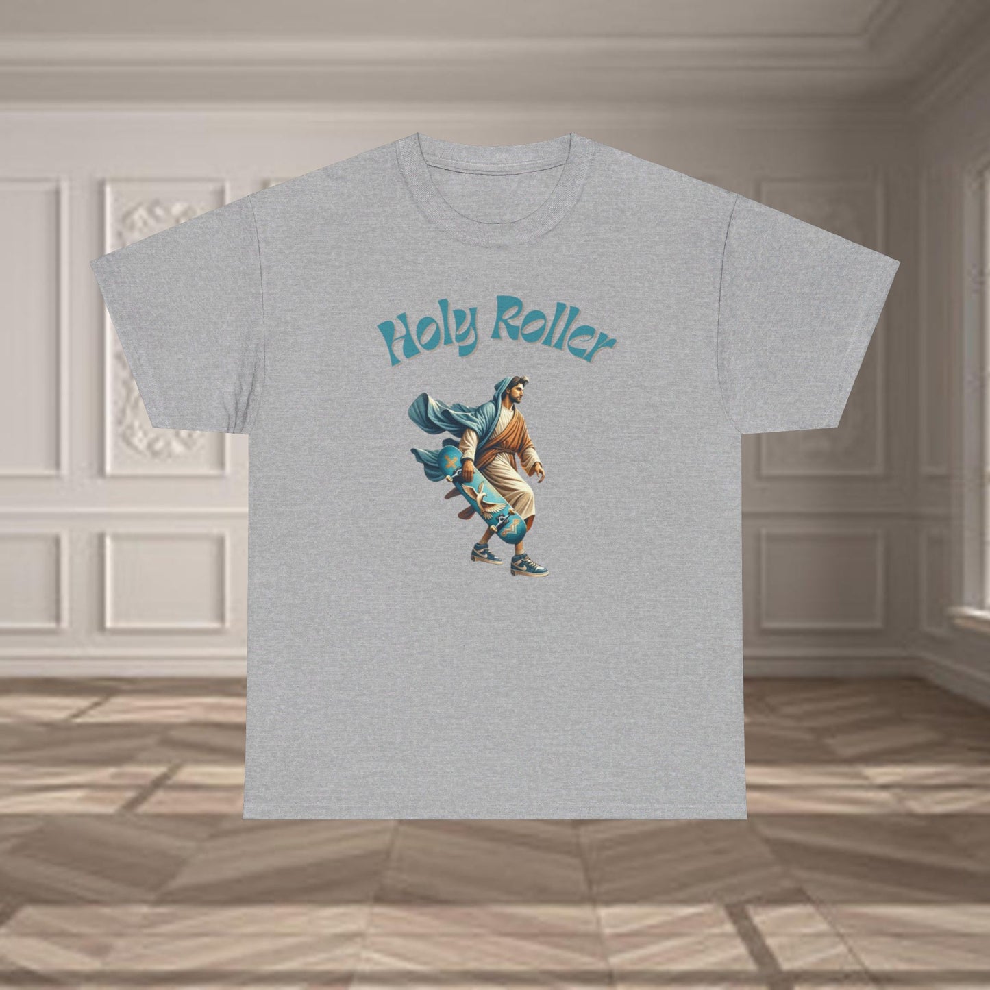 Holy Roller Skateboarding Jesus T-Shirt - Divine Streetwear, Faith-Inspired Skate Tee