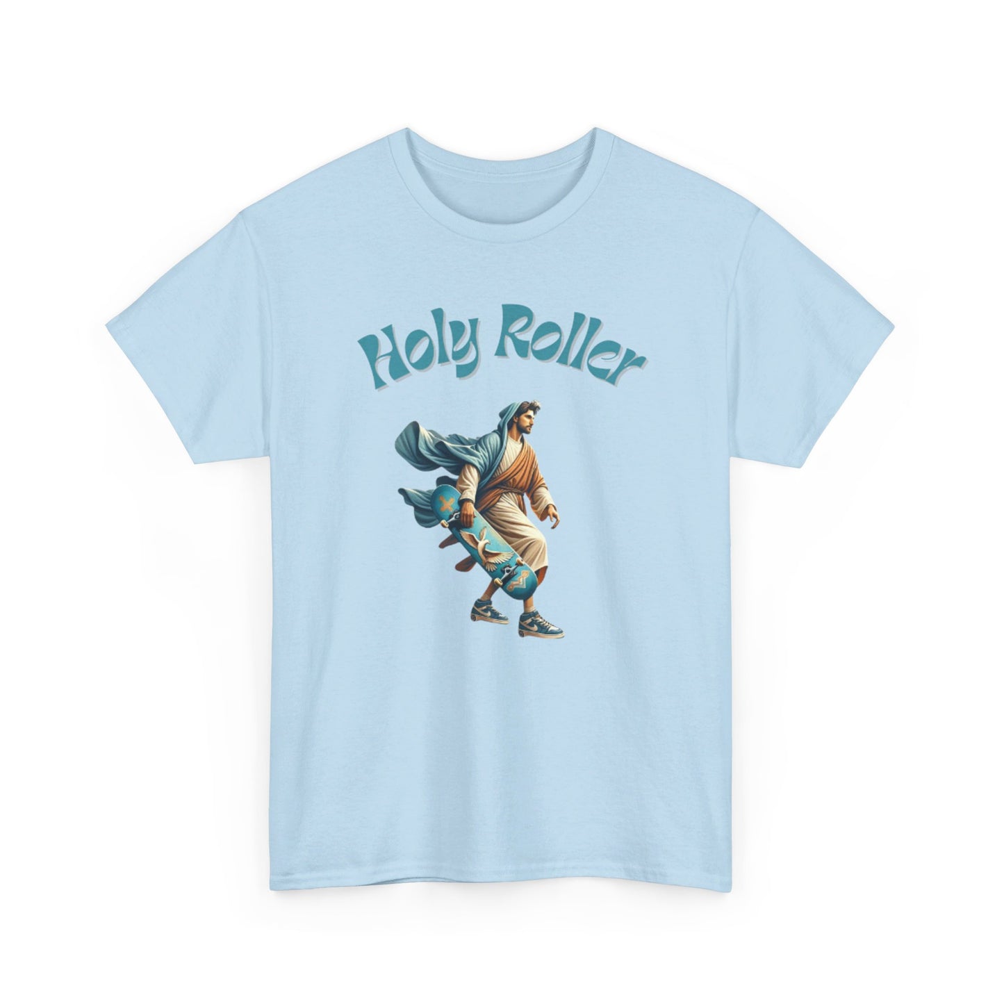 Holy Roller Skateboarding Jesus T-Shirt - Divine Streetwear, Faith-Inspired Skate Tee