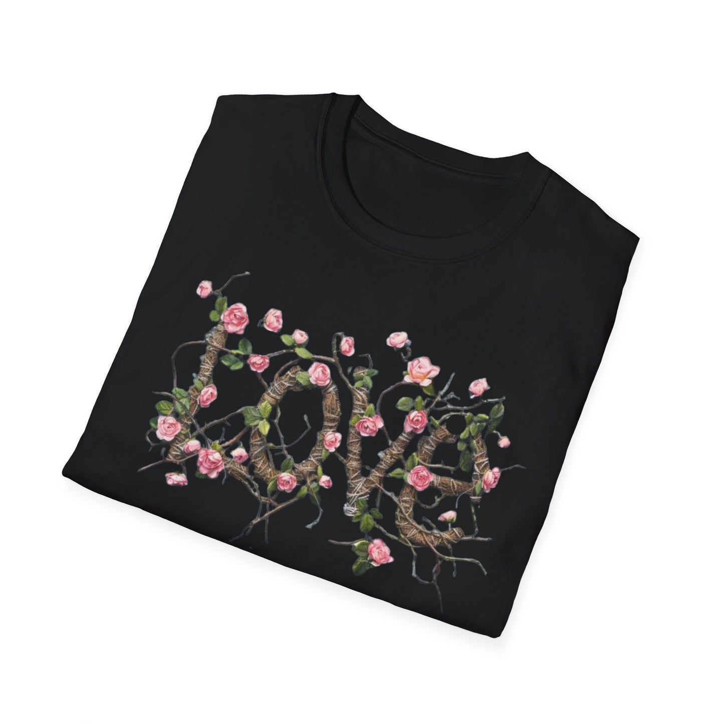 Floral Love Unisex Softstyle T-Shirt, Perfect for Spring Celebrations