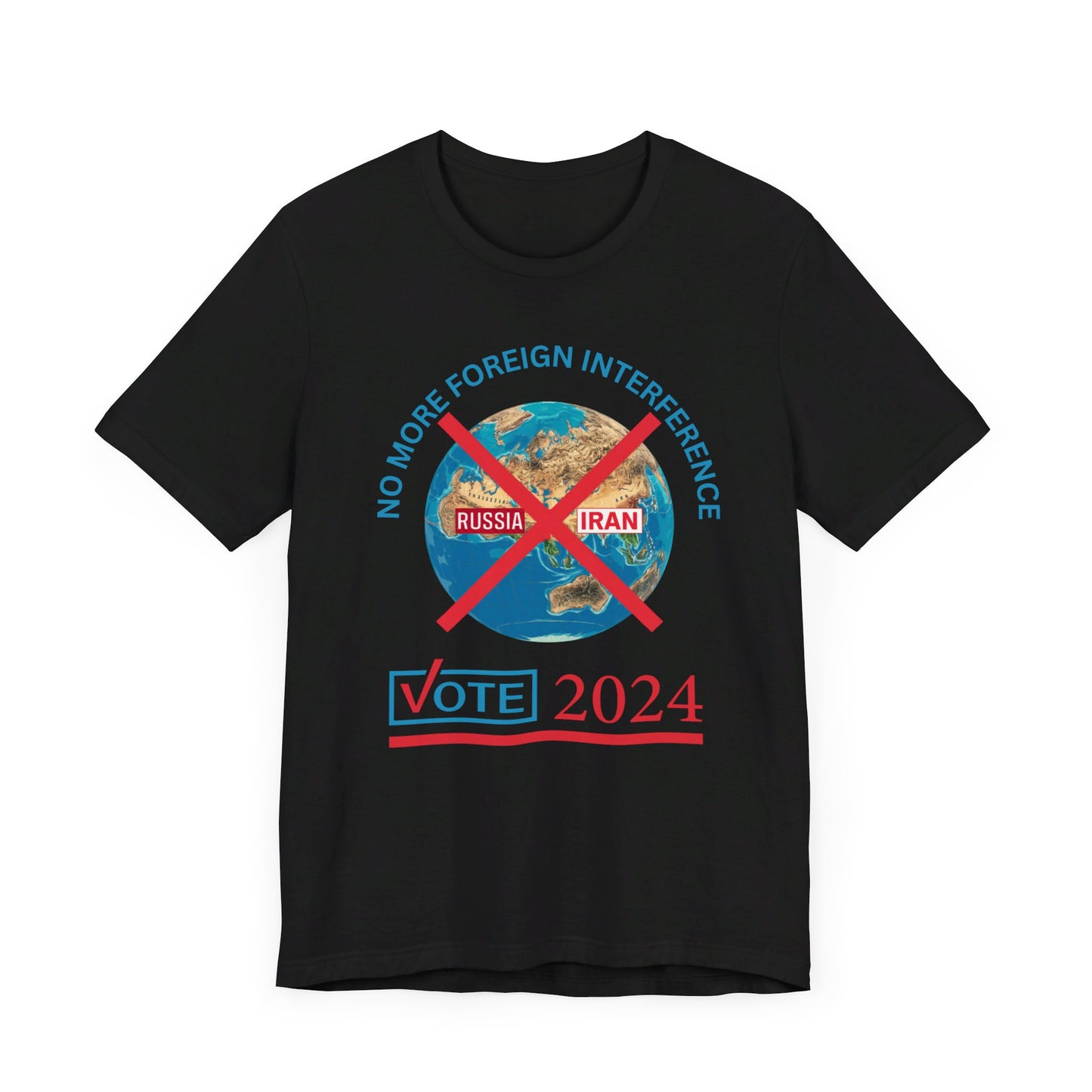 Bold 'No More Foreign Interference' 2024 T-Shirt Collection | Patriotic Political Statement Tees for Election Day