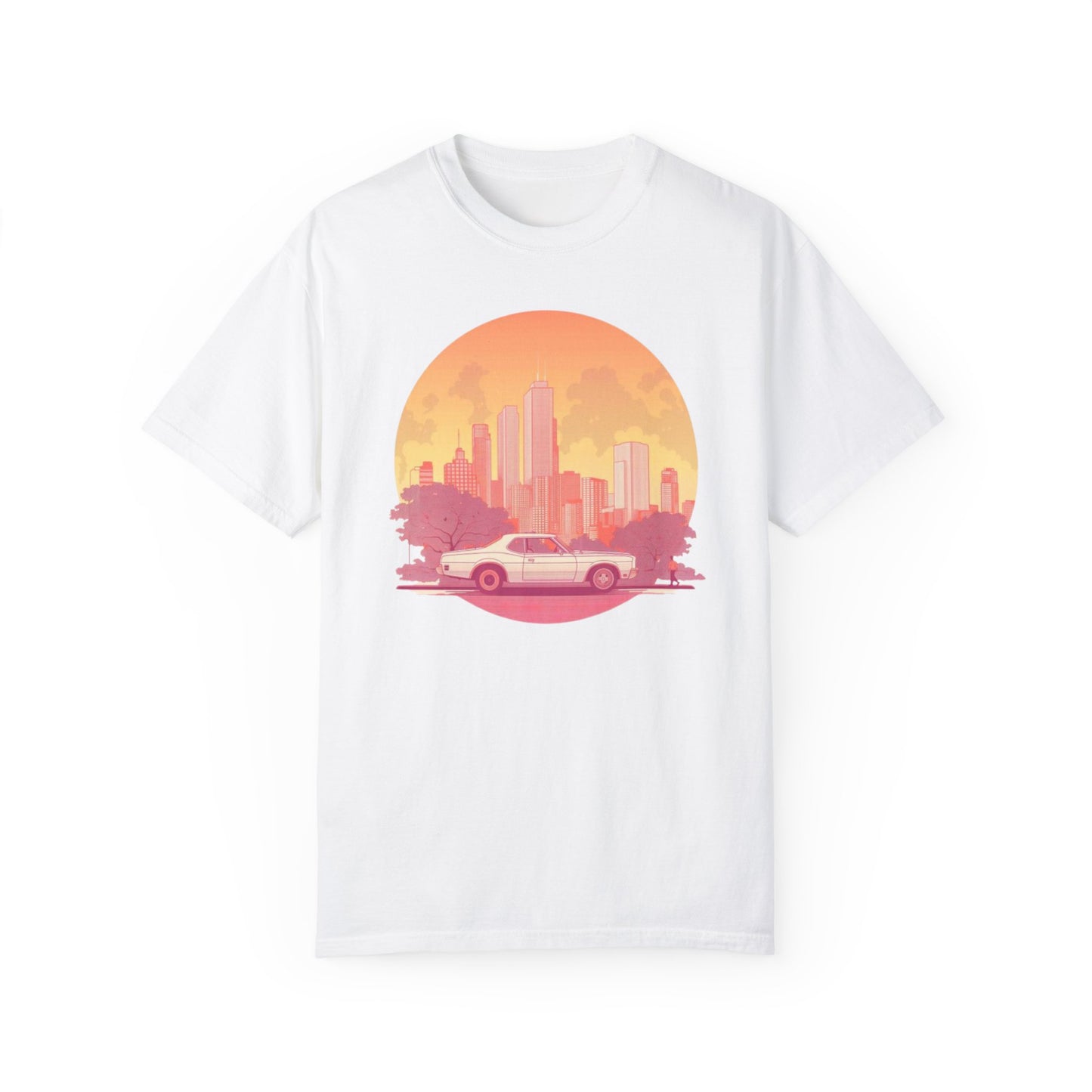 Urban Sunset Cruise Tee: Retro City Vibes