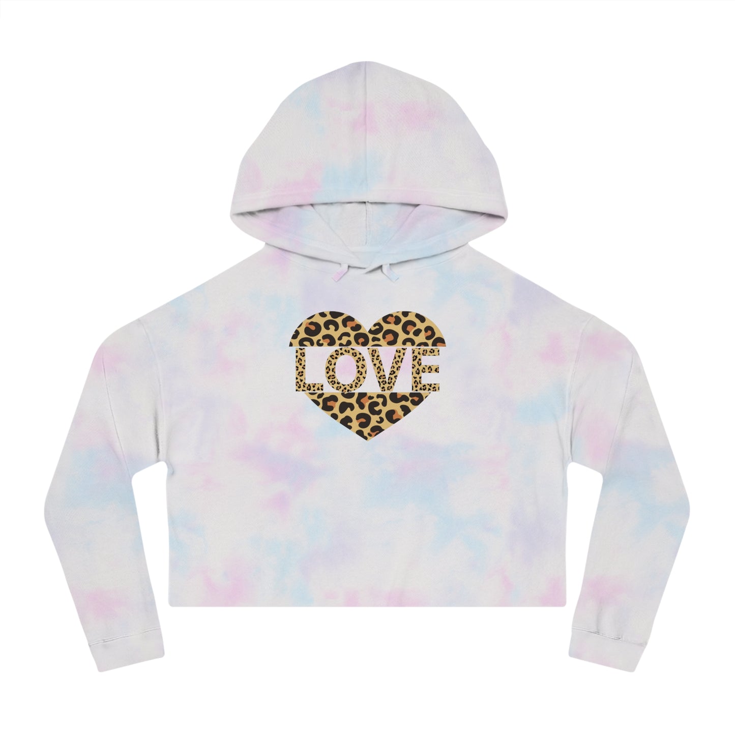 Leopard Print Love & Gear Women's Cropped Hoodie