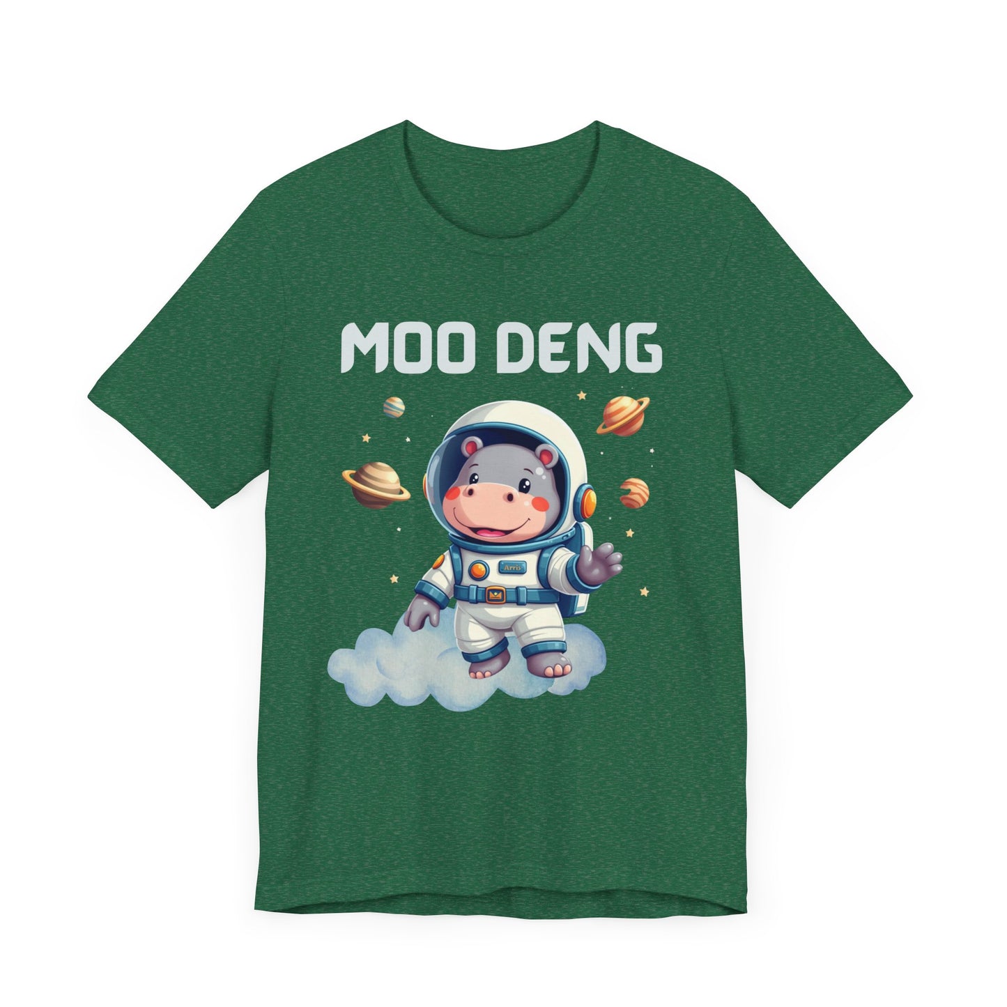 Hippo Moo Deng Astronaut T-Shirt, Funny Gift for Her Cute Animal Lover