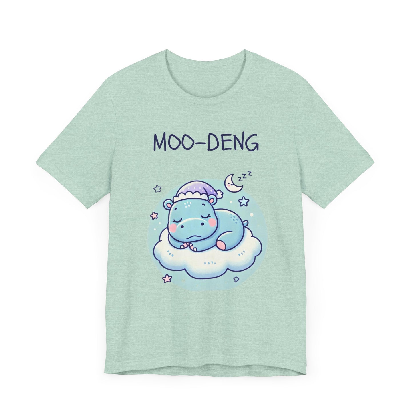 Moo-Deng Baby Hippo T-shirt, Adorable Gift for Her, Cute Animal Lover Tee