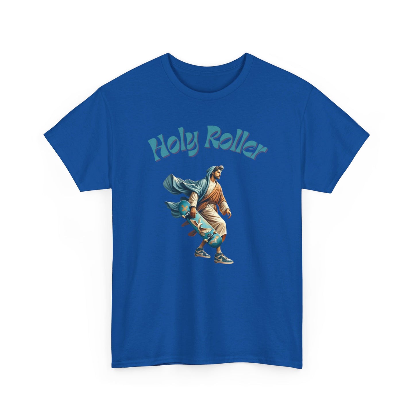 Holy Roller Skateboarding Jesus T-Shirt - Divine Streetwear, Faith-Inspired Skate Tee