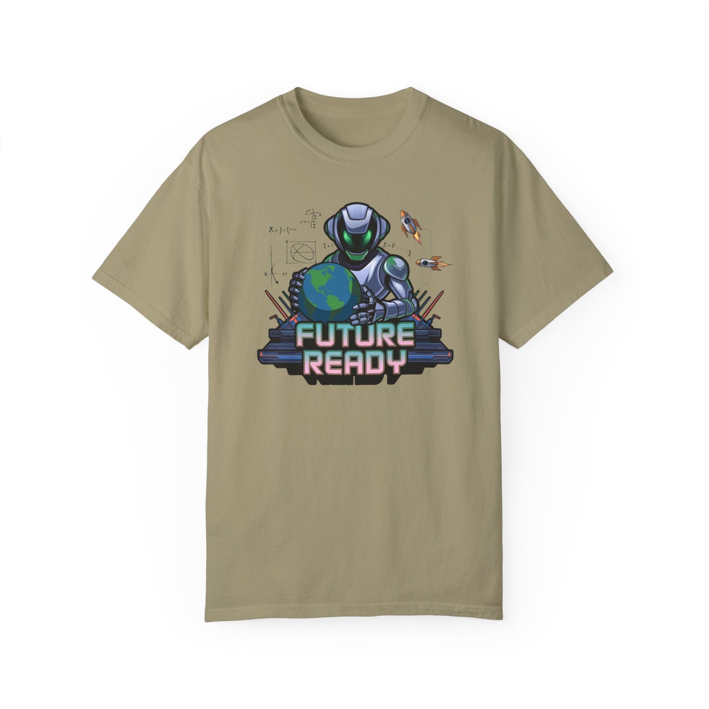 Future Ready Unisex Garment-Dyed T-Shirt - Perfect for Tech Lovers and Space Enthusiasts