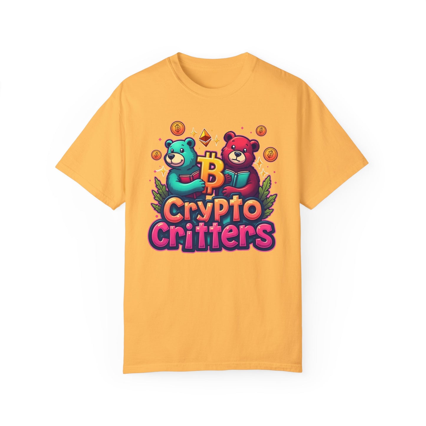 Crypto Critters Unisex Garment-Dyed T-Shirt - Fun & Playful Design