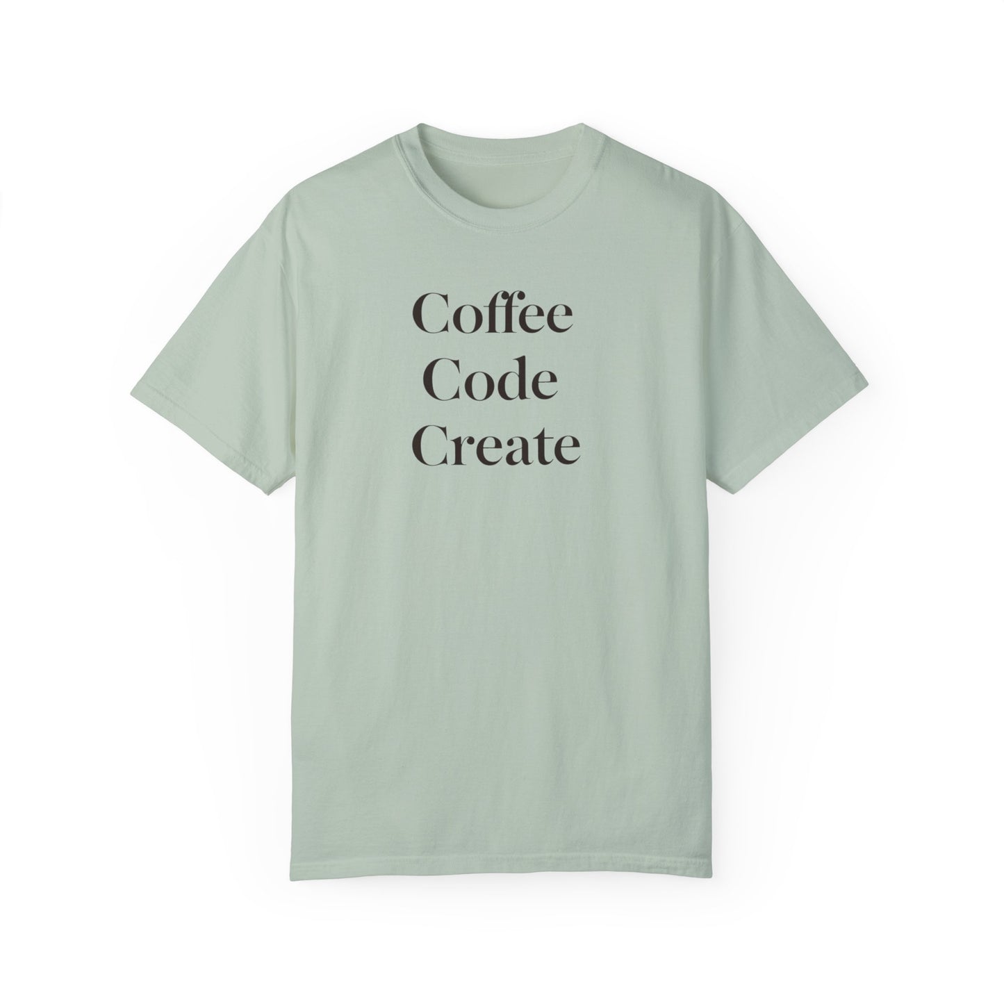 Coffee Code Create Unisex Garment-Dyed T-Shirt | Casual Wear for Creatives