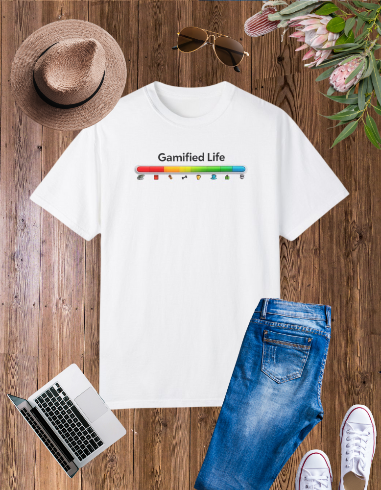 Gamified Life Unisex Garment-Dyed T-Shirt - Trendy Casual Wear for Gamers