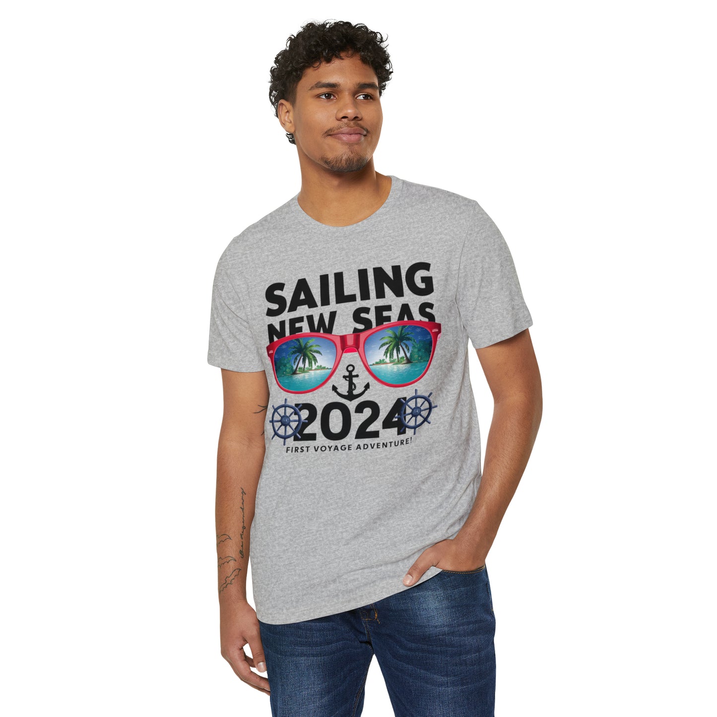 Ocean Adventure EcoTee - Chart Your Course with Our Sailing Sunset Shirt