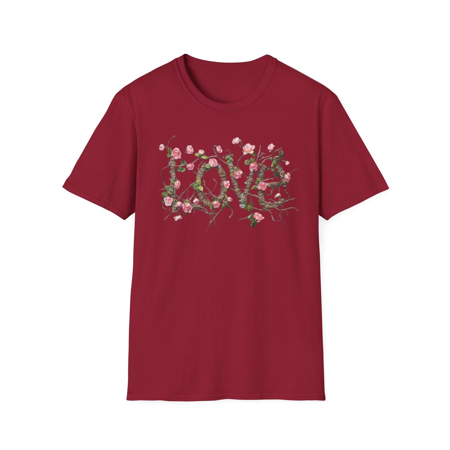 Floral Love Unisex Softstyle T-Shirt, Perfect for Spring Celebrations