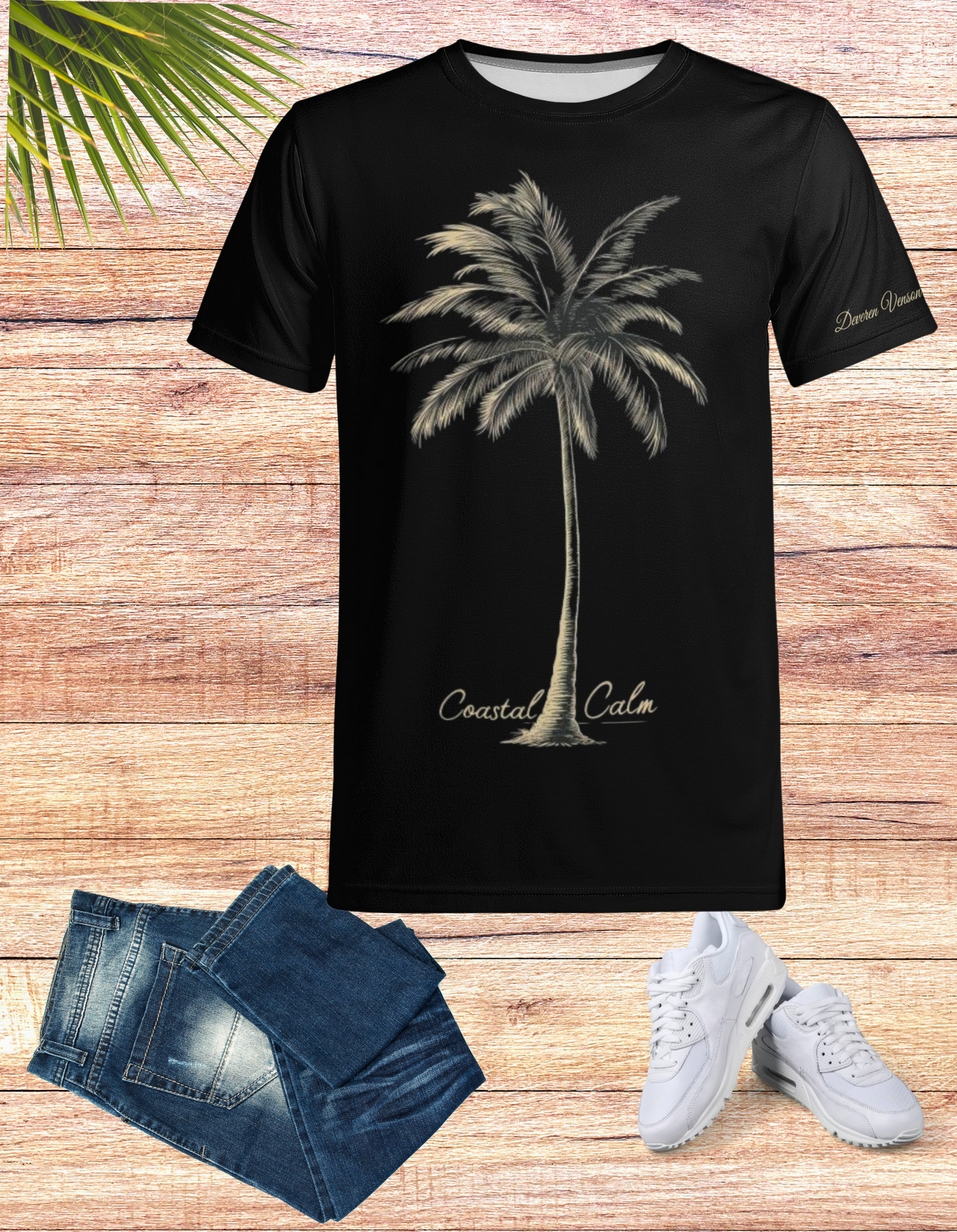 Custom Serenity Palm Tee - Personalized Comfort