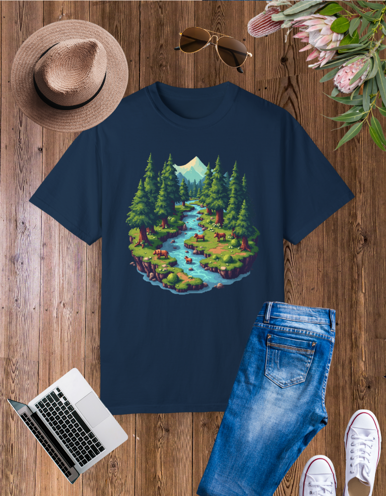 Nature Retreat Unisex Garment-Dyed T-shirt - Outdoor Adventure Design