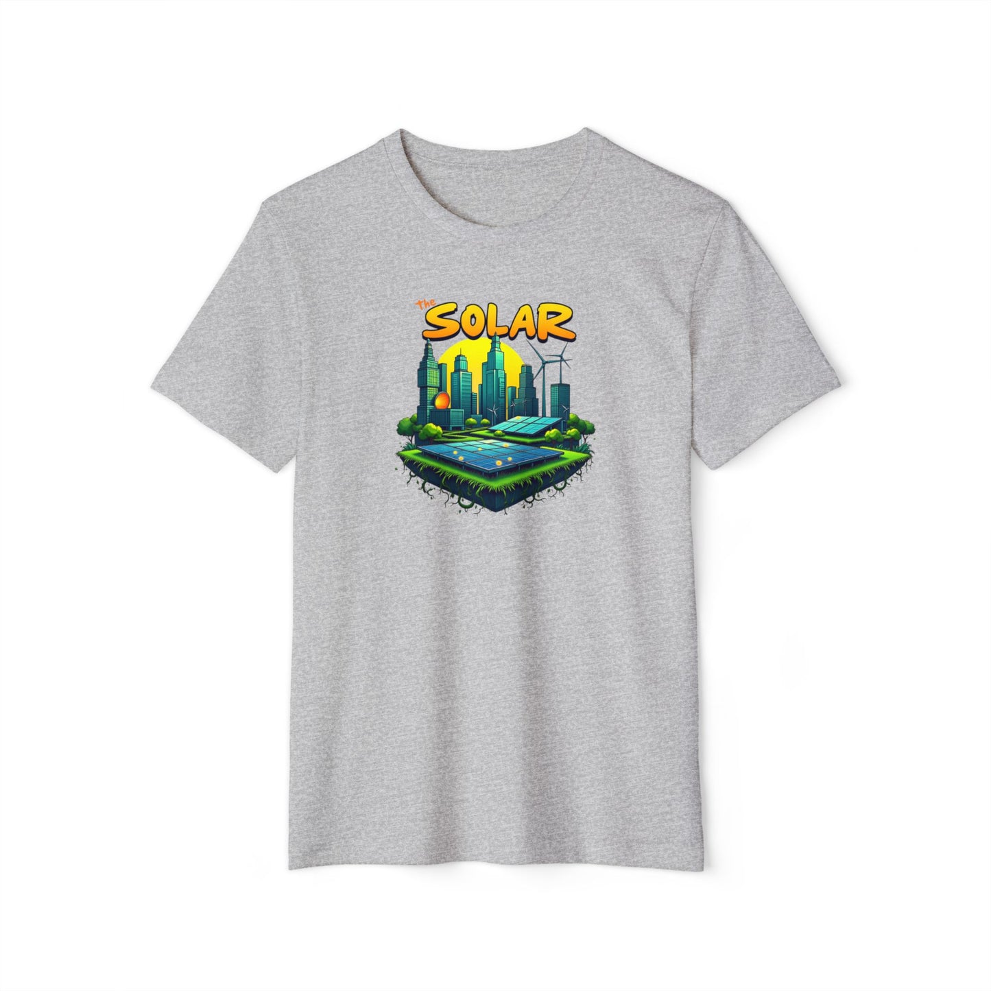 Eco-Friendly Solar City T-Shirt | Unisex Organic Tee for Nature Lovers