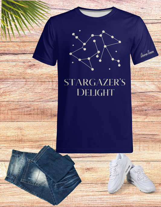 Custom Star Map Tee - Navy Celestial Charm