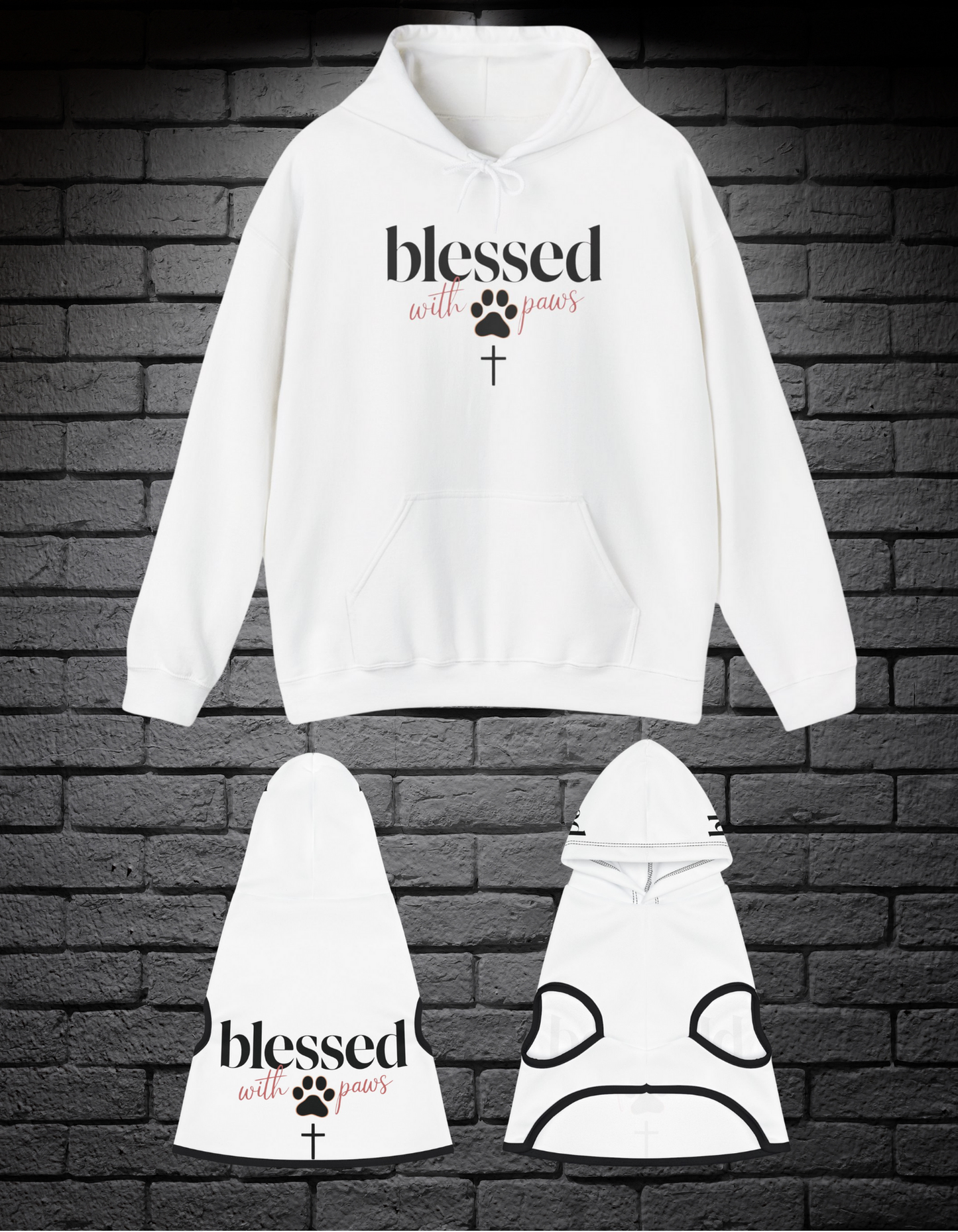 Blessed with Paws Hoodie: Perfect Gift for Dog and Cat Owners, Stylish Dog Apparel for Cozy Days