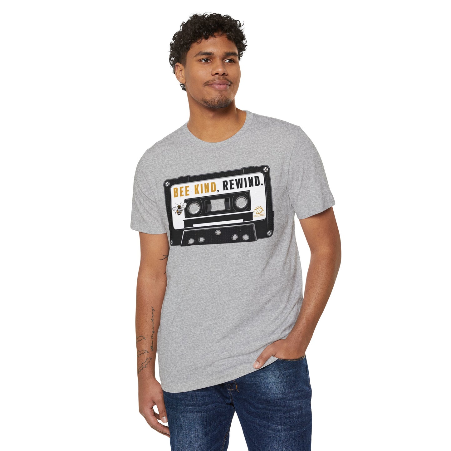 Bee Kind, Rewind: Retro Eco-Friendly Organic Cotton Tee