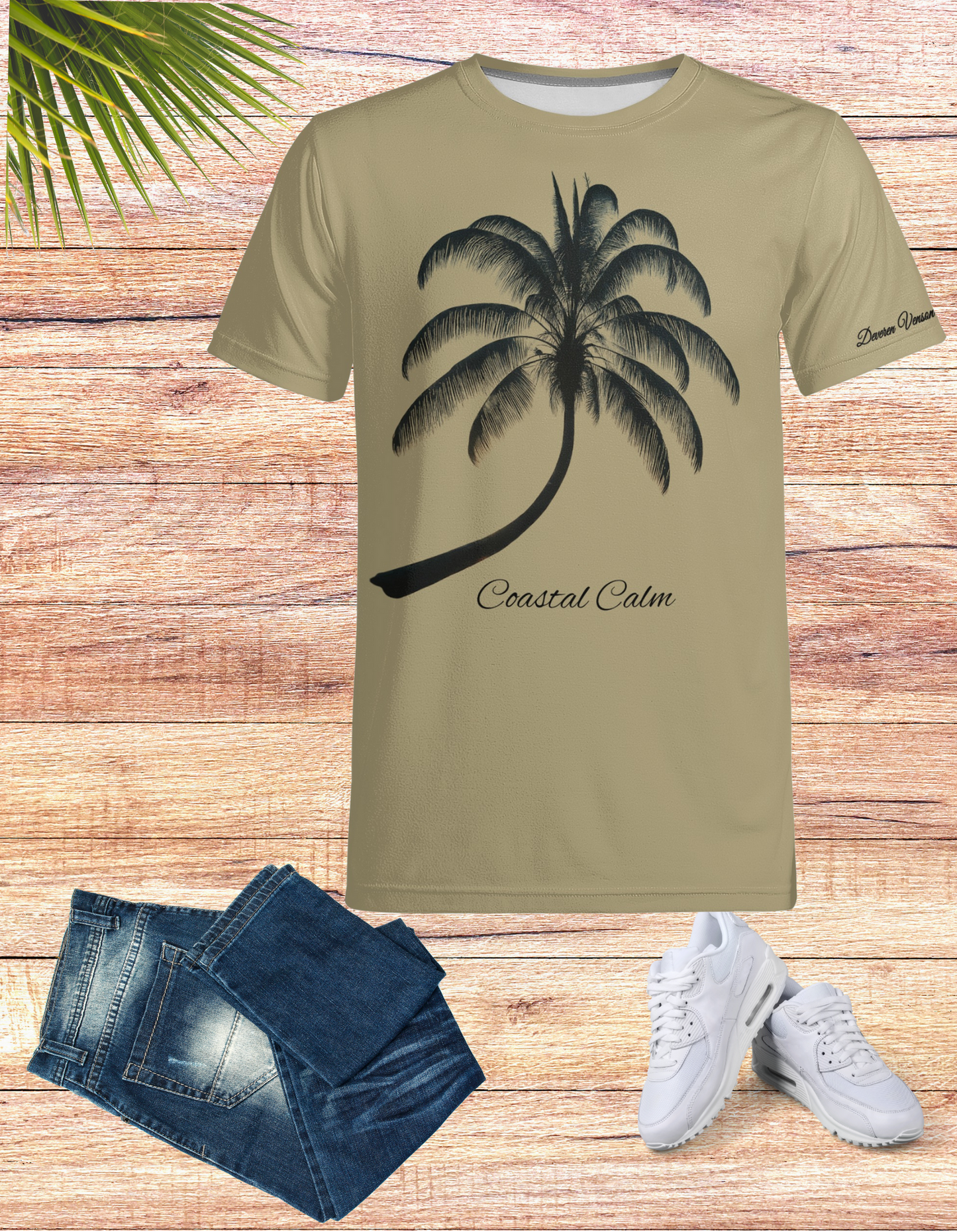 Custom Serenity Palm Tee - Personalized Comfort