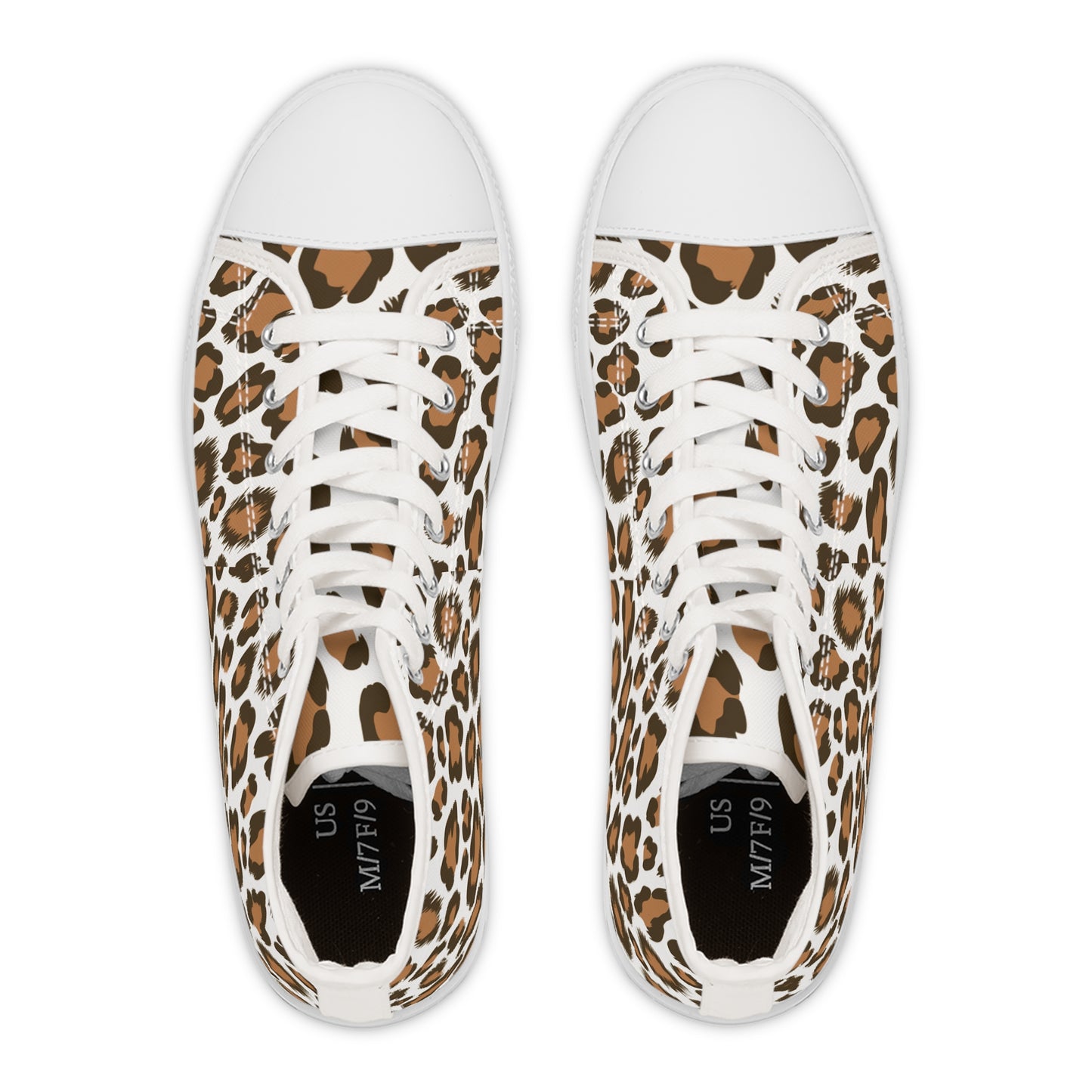 Women’s Leopard Print High Top Sneakers - Stylish Casual Footwear