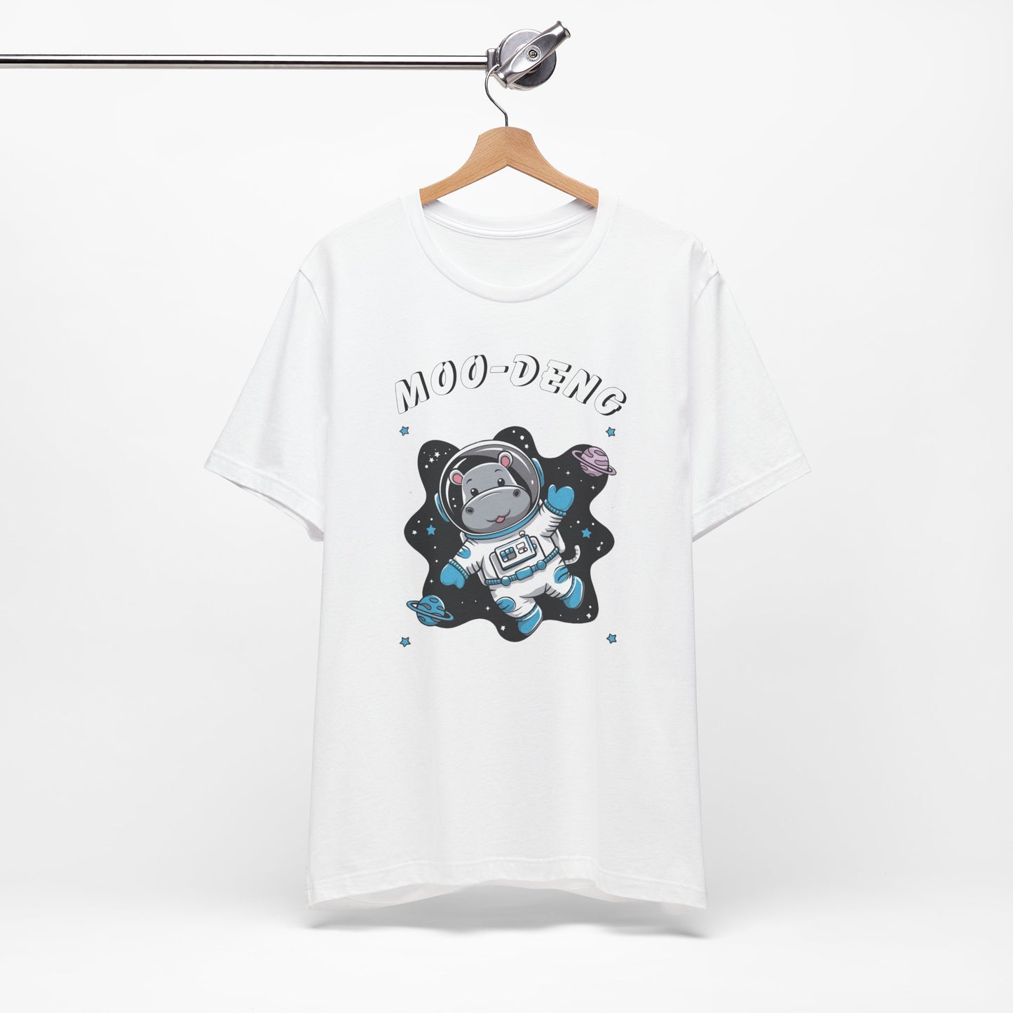 Moo Deng Baby Hippo Astronaut T-Shirt, Gift for Her Quirky Animal Lovers