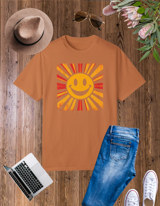 Sunshine Smiles Unisex Garment-Dyed T-Shirt