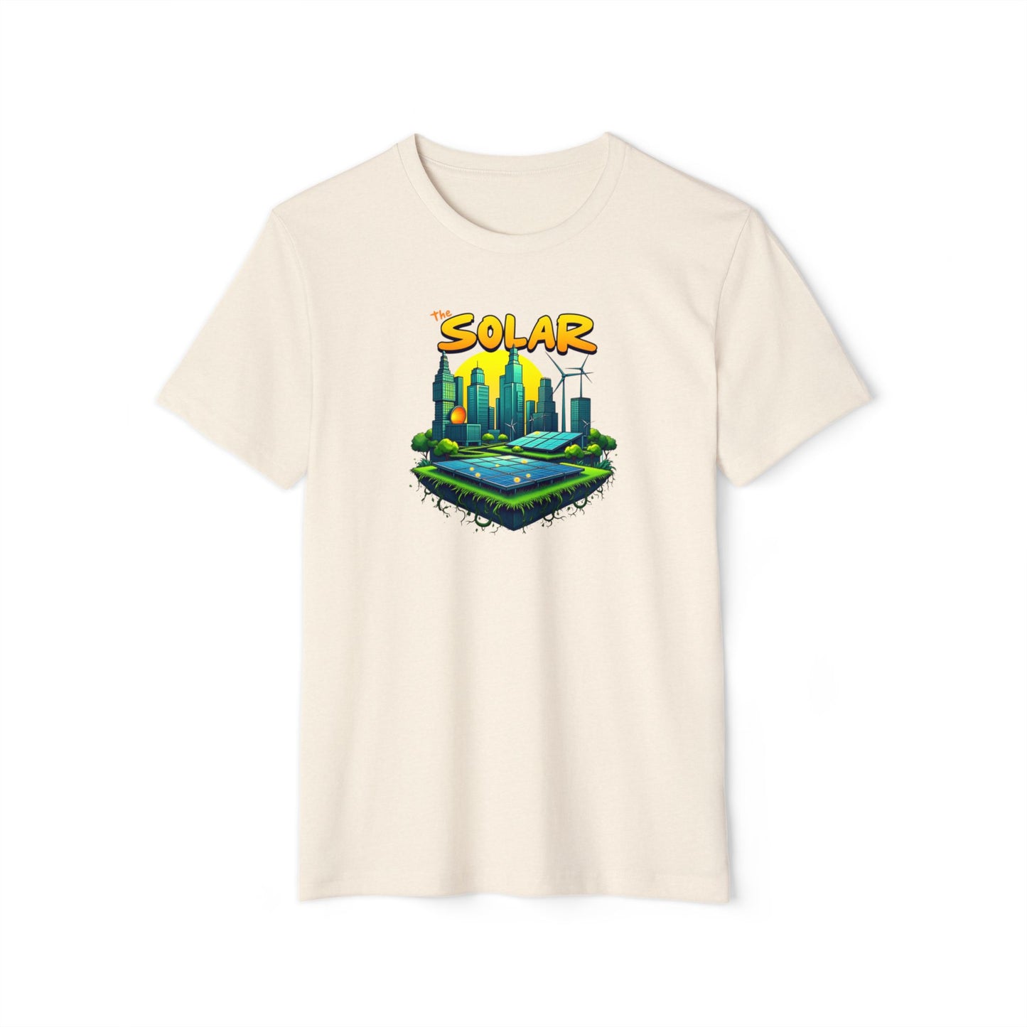 Eco-Friendly Solar City T-Shirt | Unisex Organic Tee for Nature Lovers