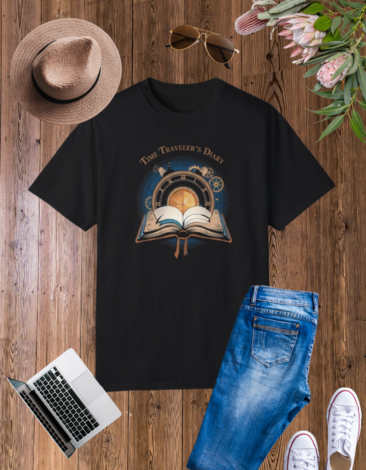 Time Traveler's Diary Unisex Garment-Dyed T-Shirt