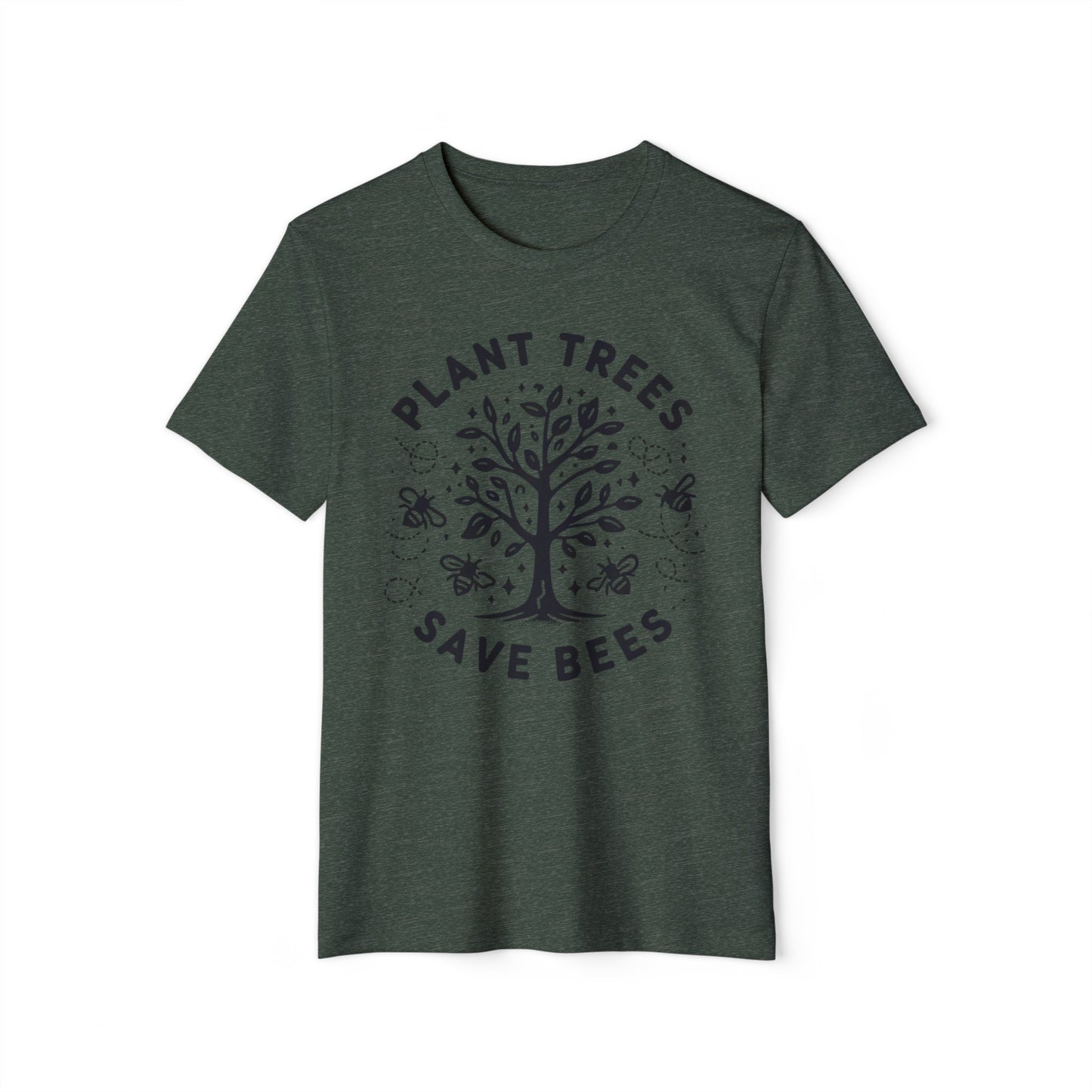 Plant Trees, Save Bees: Eco-Friendly 100% Organic Cotton Tee