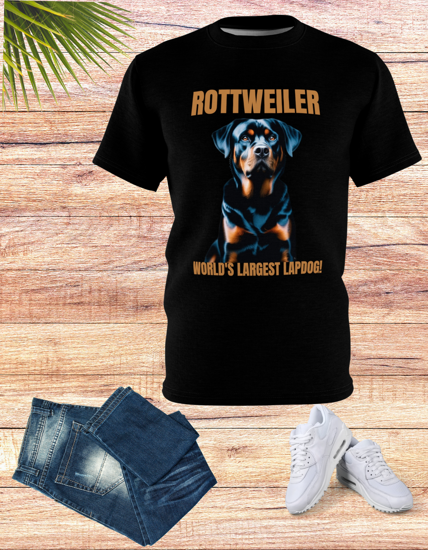 Rottweiler World's Largest Lapdog: Urban Artistic T-Shirts