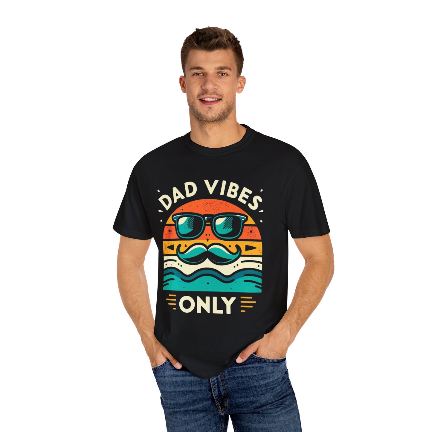 Dad Vibes Only graphic tee - cool and unique Father's Day gift