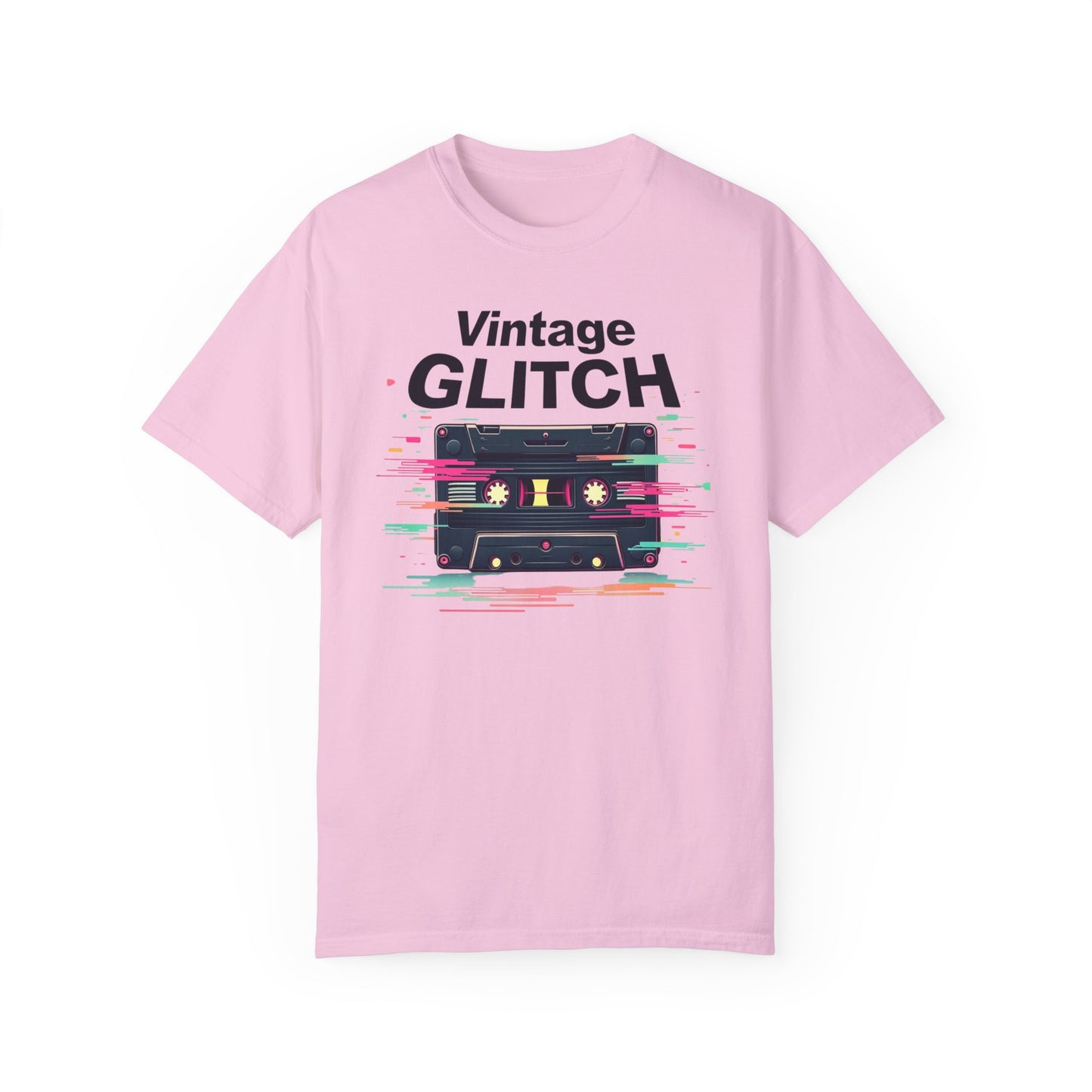 Vintage Glitch Unisex Garment-Dyed T-Shirt - Retro Music Vibes