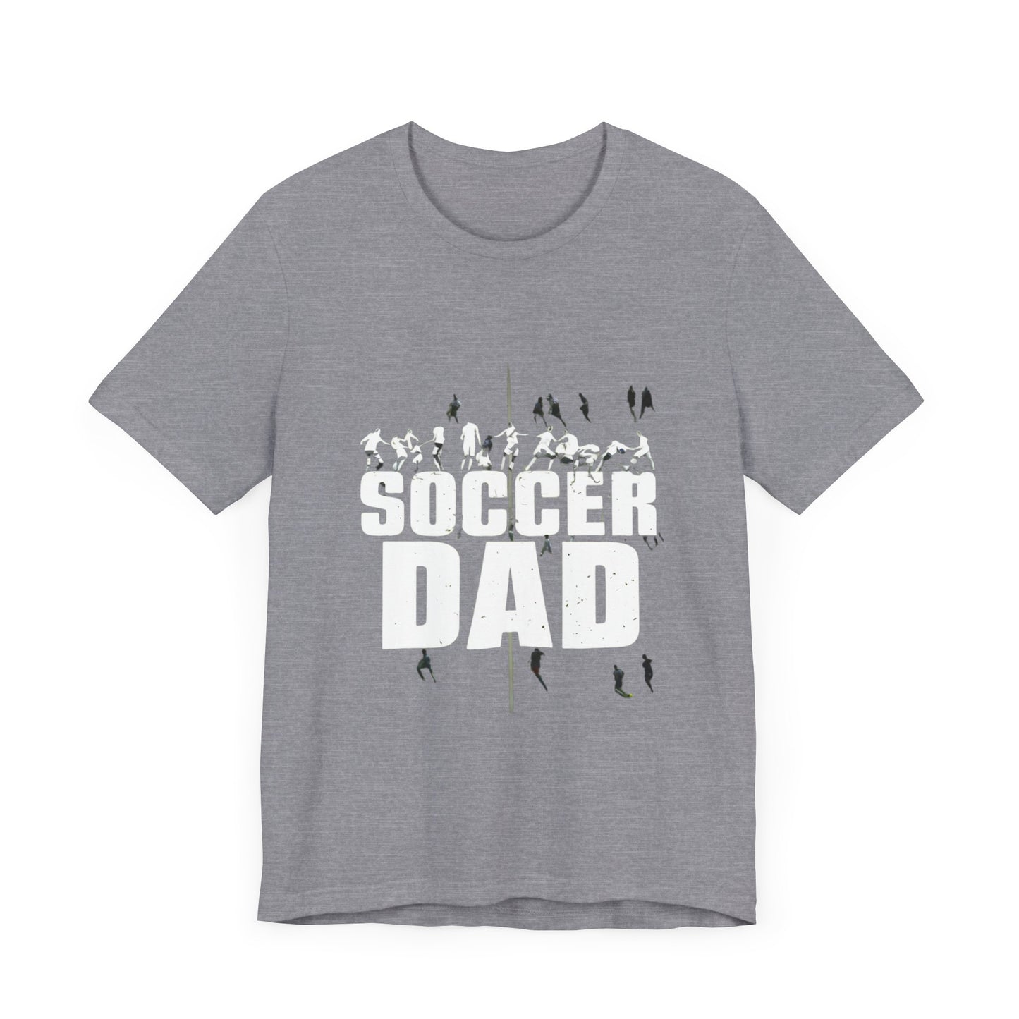 Soccer Dad t-shirt featuring a vibrant design with a soccer theme, perfect for dads who love soccer.