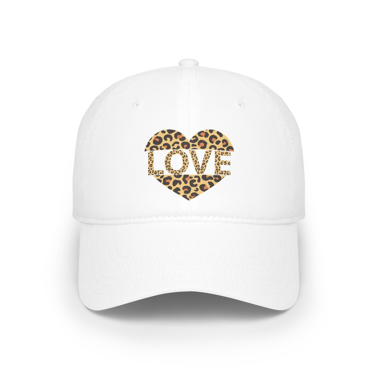 Leopard Print Love Baseball Cap - Trendy Low Profile Hat for Casual Style